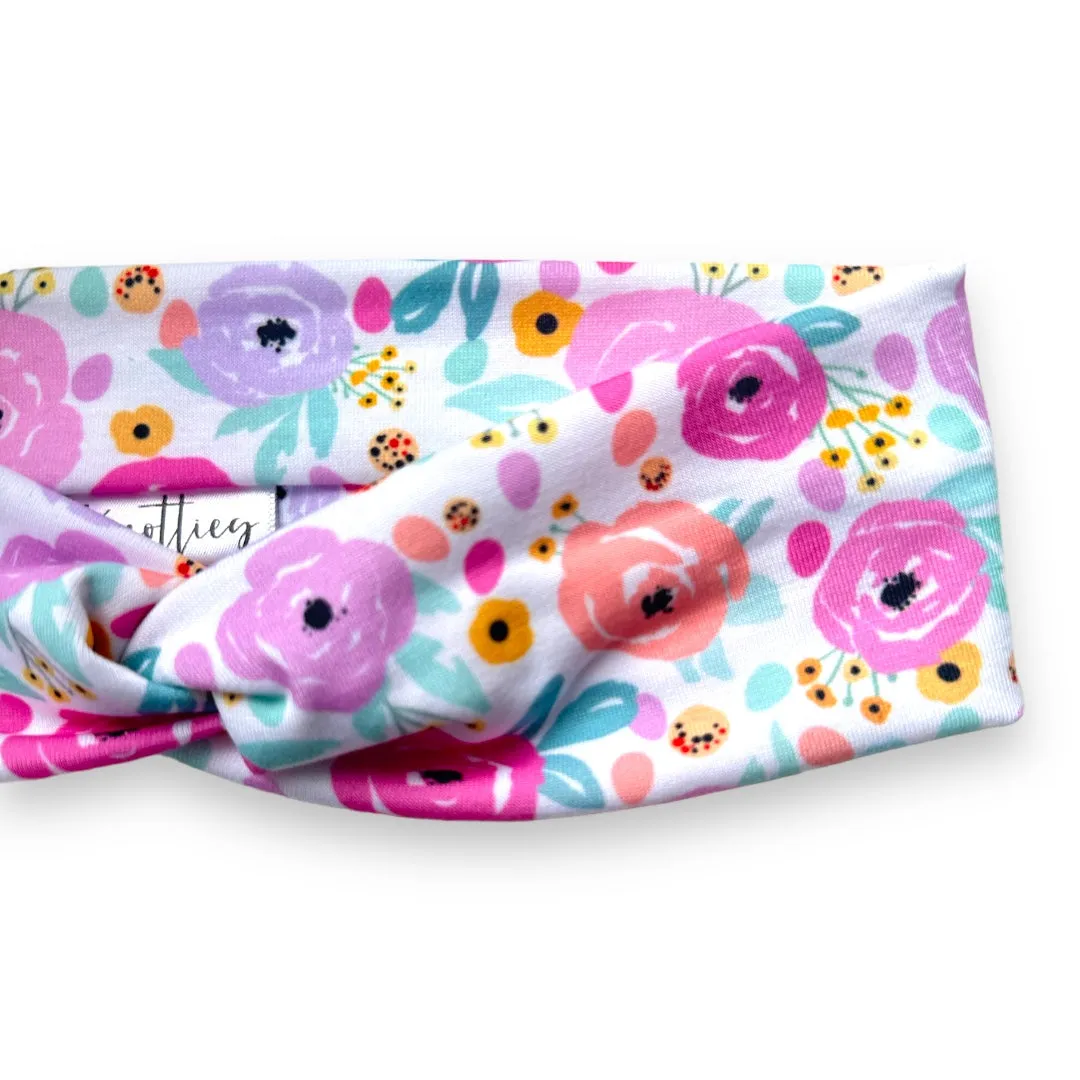 Neon Floral Knotties Headband