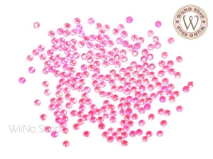 Neon Hot Pink Iridescent Round Flatback Crystal (ss6-ss30)