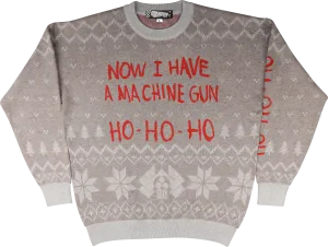 Now I Have A Machine Gun Ho Ho Ho Die Hard Knitted Christmas Sweater