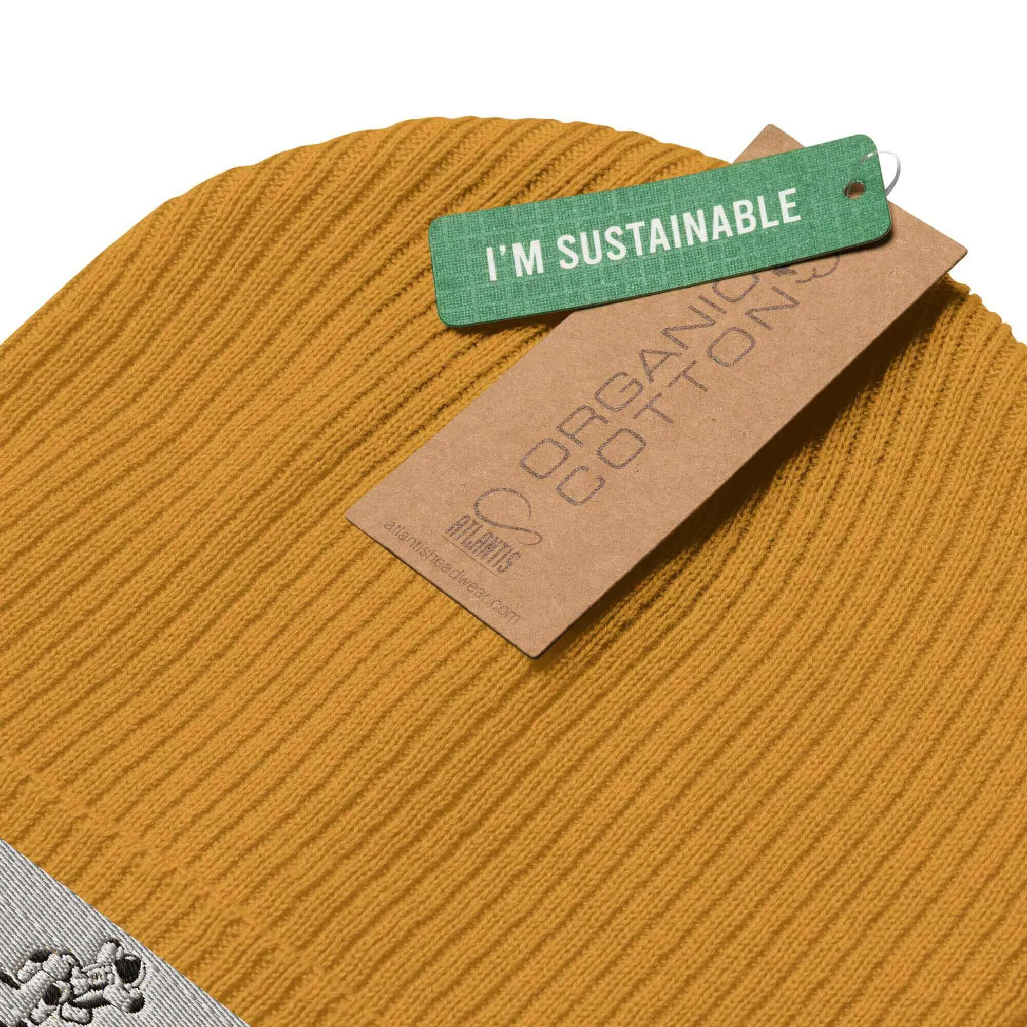 Nowhere2be Official Logo Organic ribbed beanie