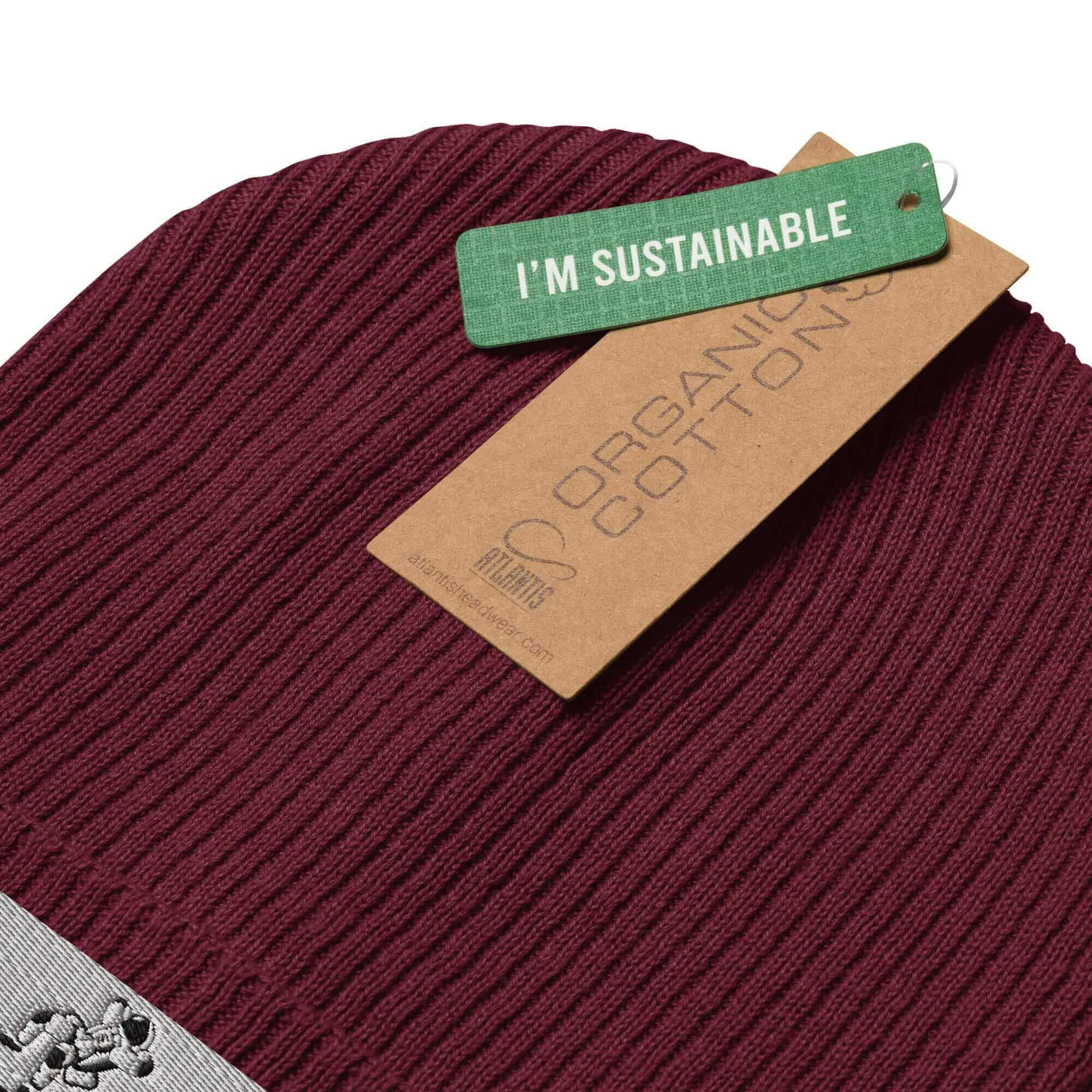 Nowhere2be Official Logo Organic ribbed beanie