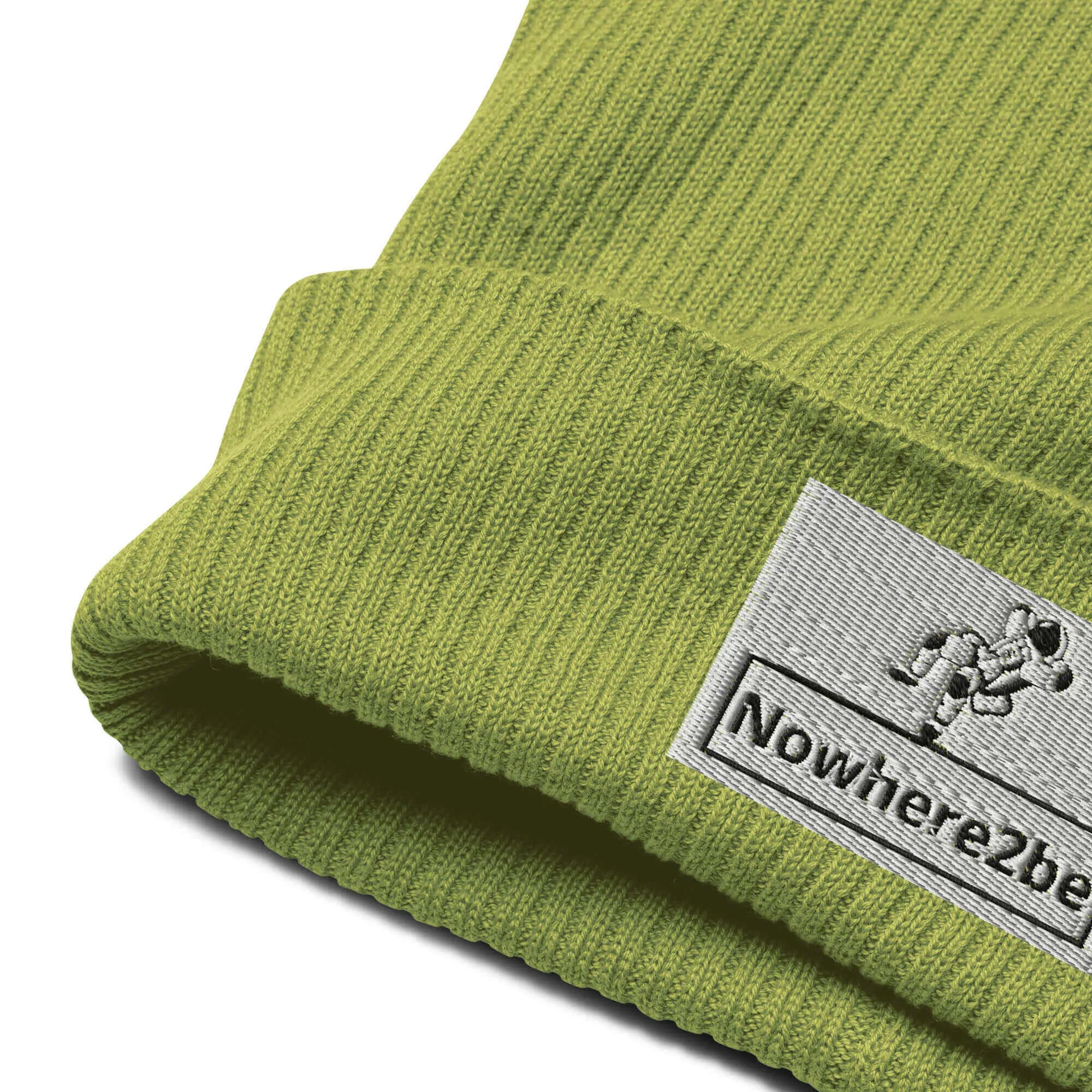 Nowhere2be Official Logo Organic ribbed beanie