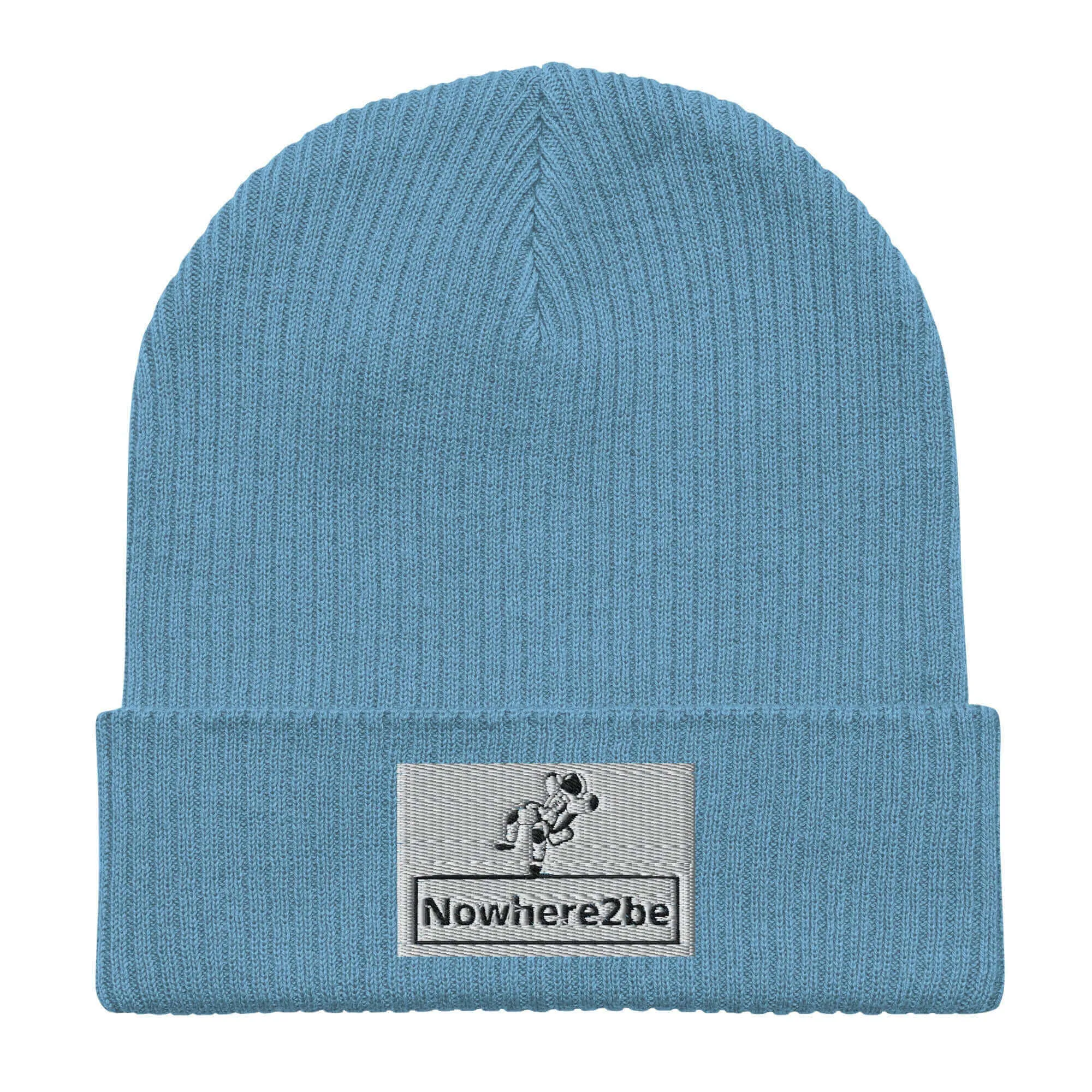 Nowhere2be Official Logo Organic ribbed beanie