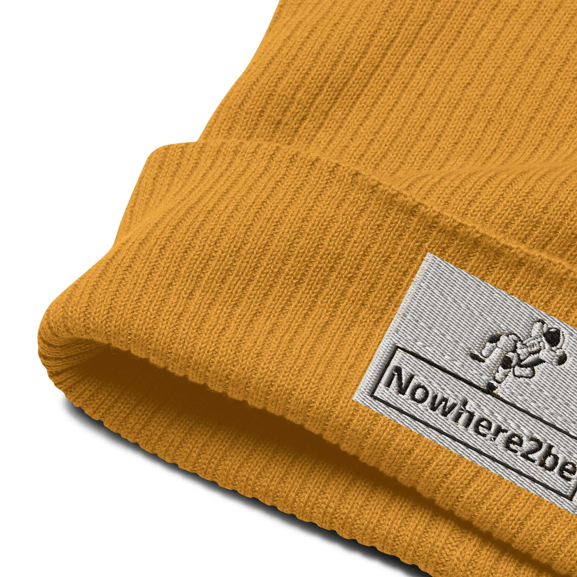 Nowhere2be Official Logo Organic ribbed beanie