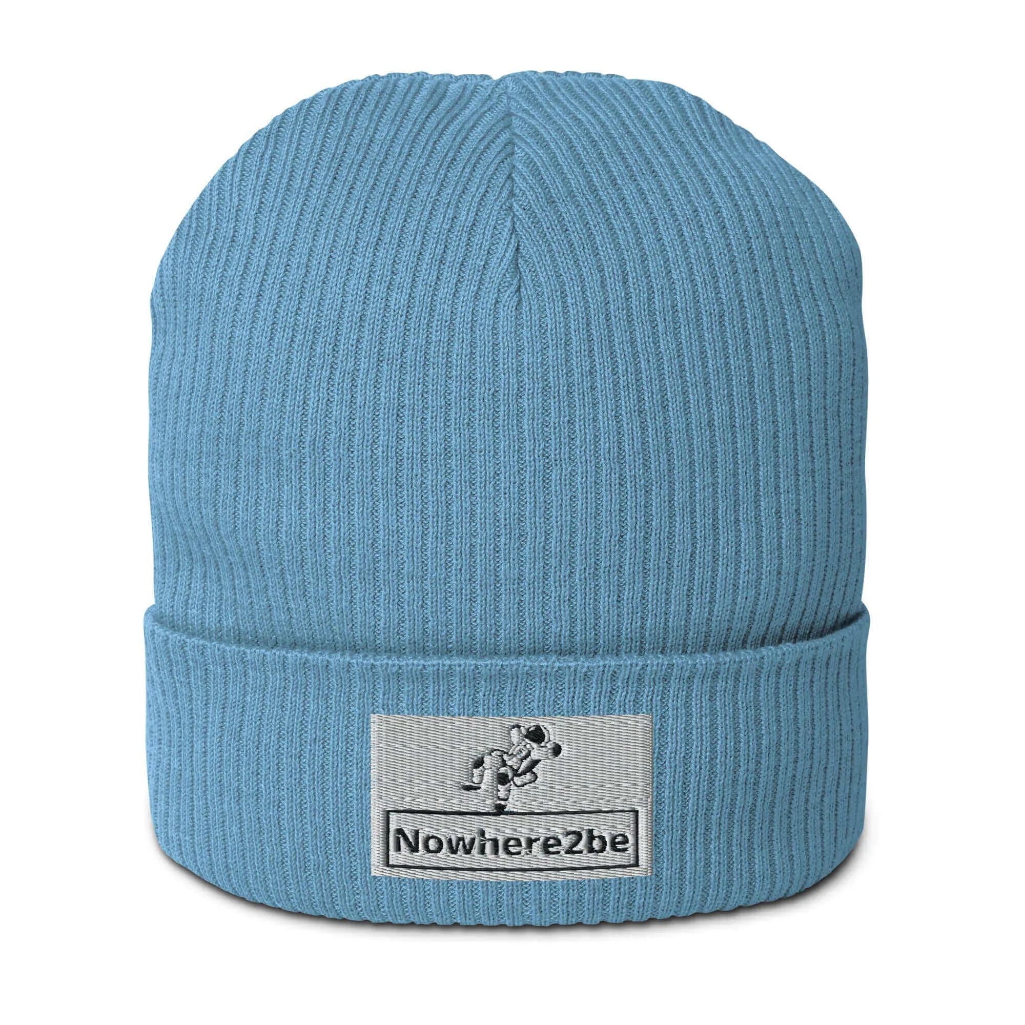 Nowhere2be Official Logo Organic ribbed beanie