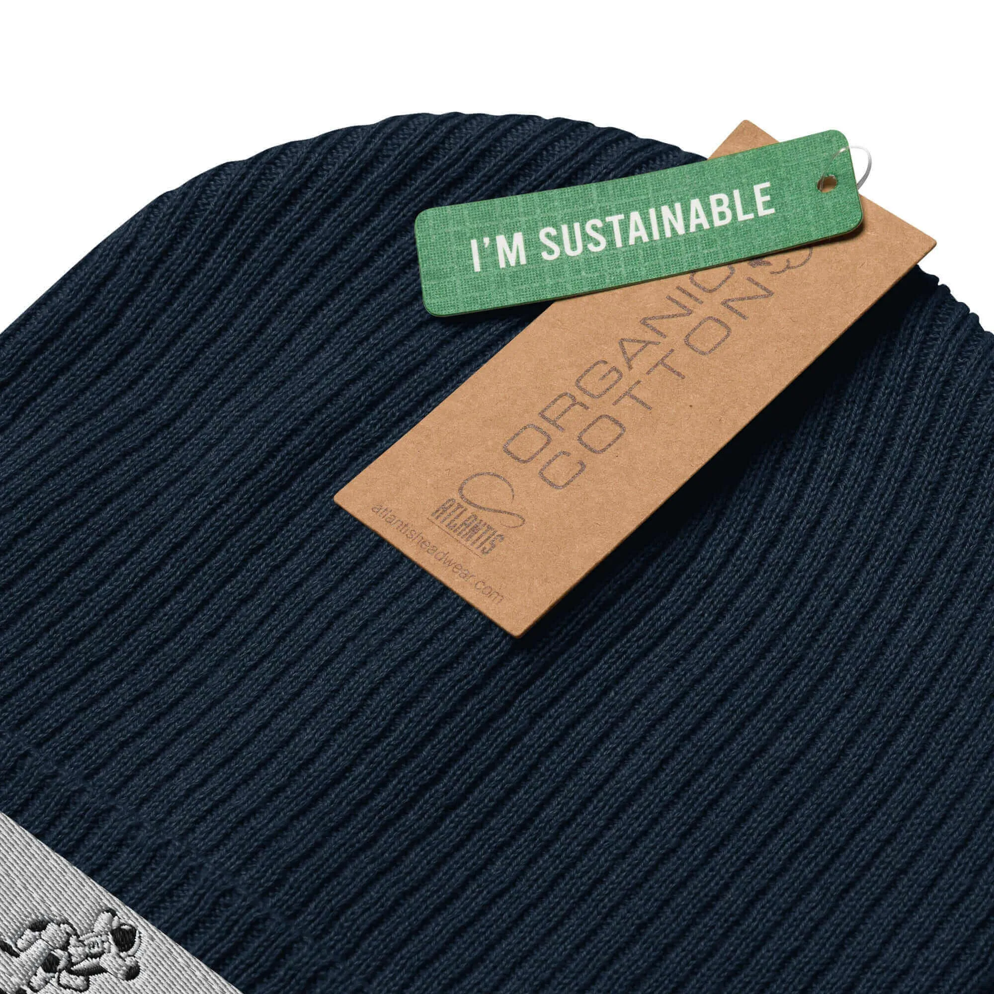 Nowhere2be Official Logo Organic ribbed beanie