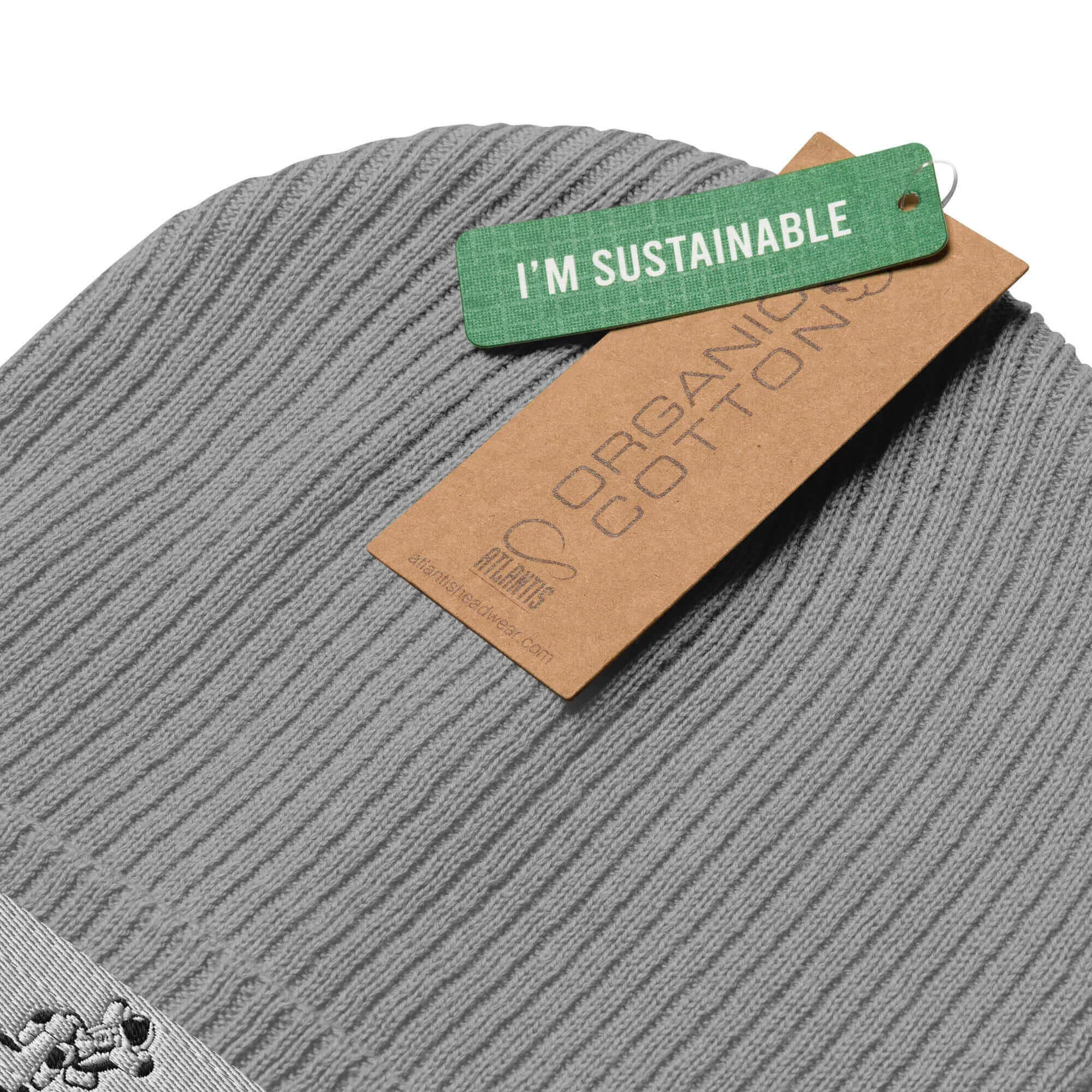 Nowhere2be Official Logo Organic ribbed beanie