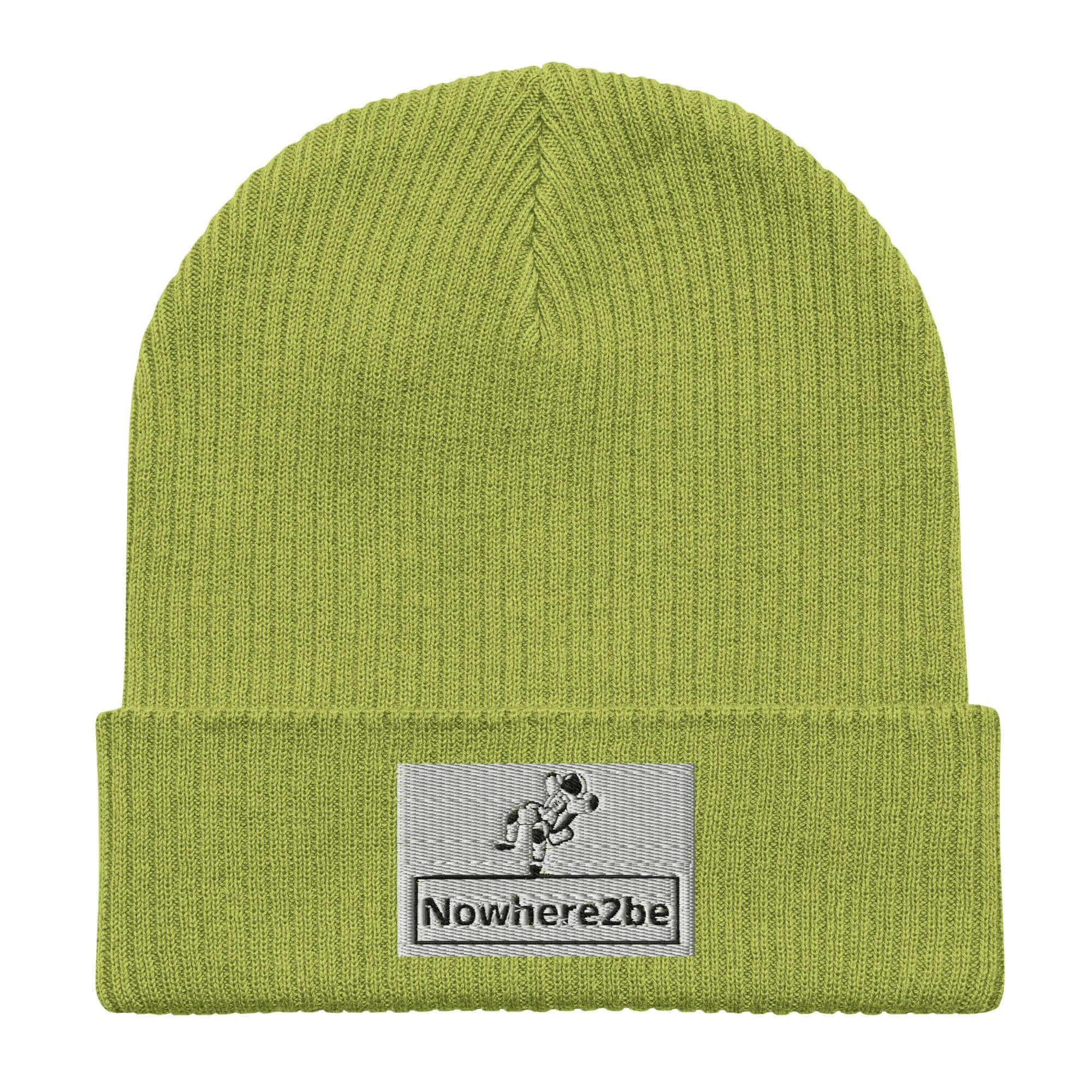 Nowhere2be Official Logo Organic ribbed beanie