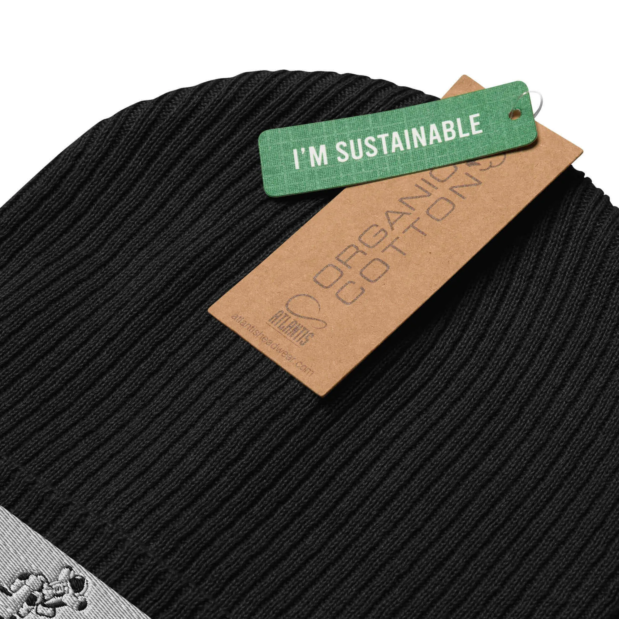 Nowhere2be Official Logo Organic ribbed beanie