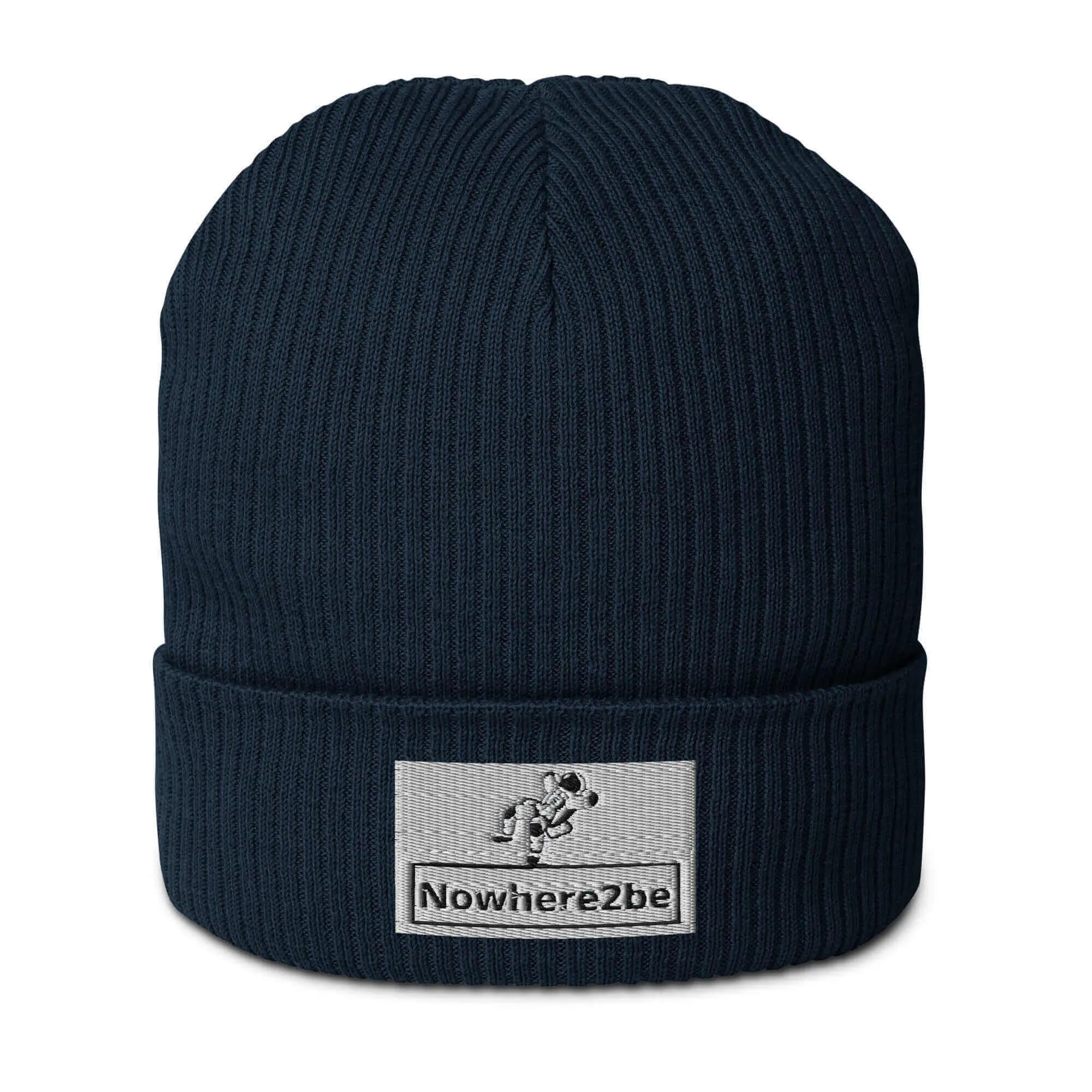 Nowhere2be Official Logo Organic ribbed beanie