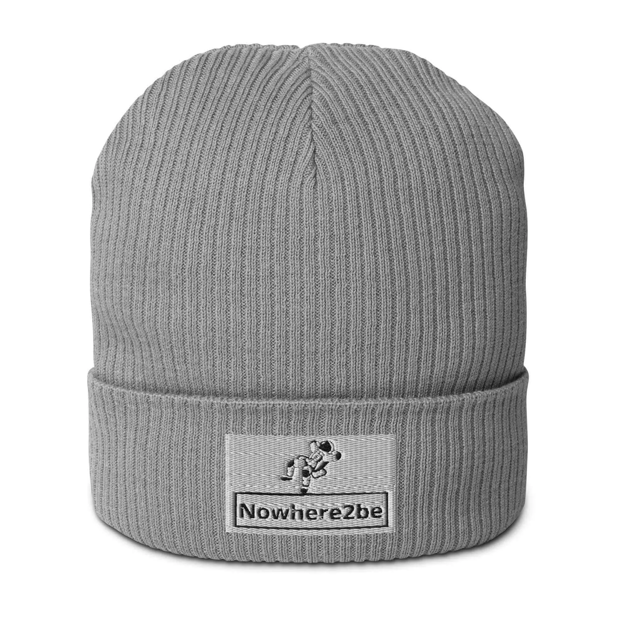 Nowhere2be Official Logo Organic ribbed beanie