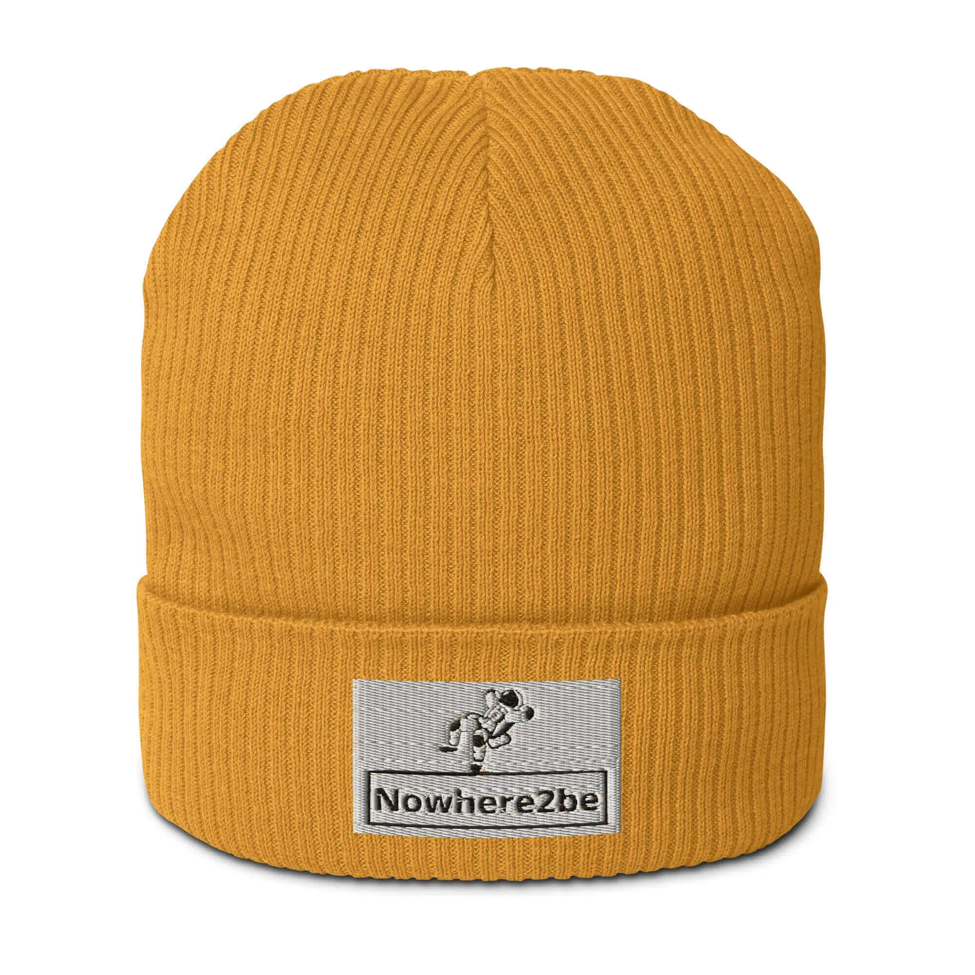 Nowhere2be Official Logo Organic ribbed beanie