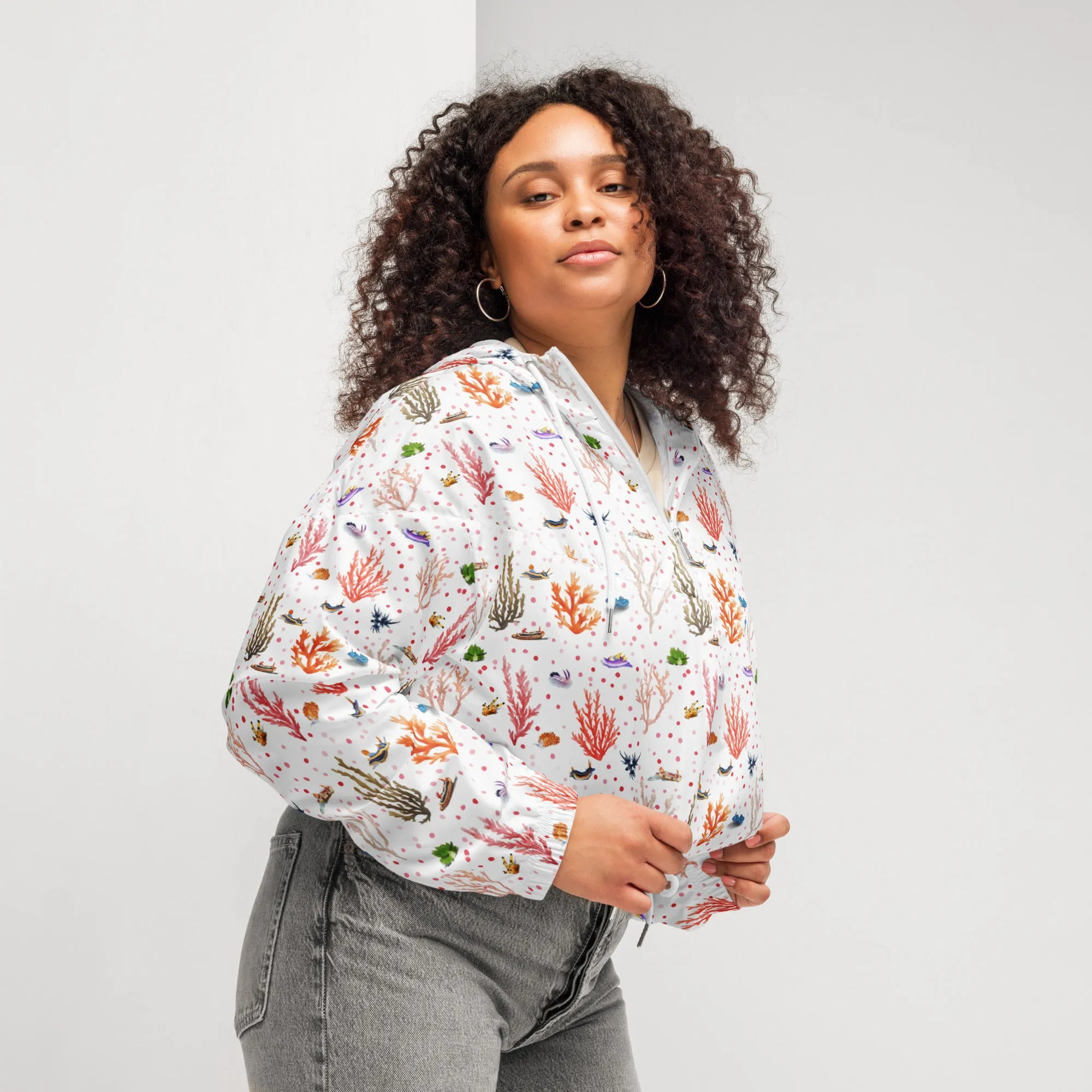 Nudibranch Bliss Women’s Cropped Windbreaker