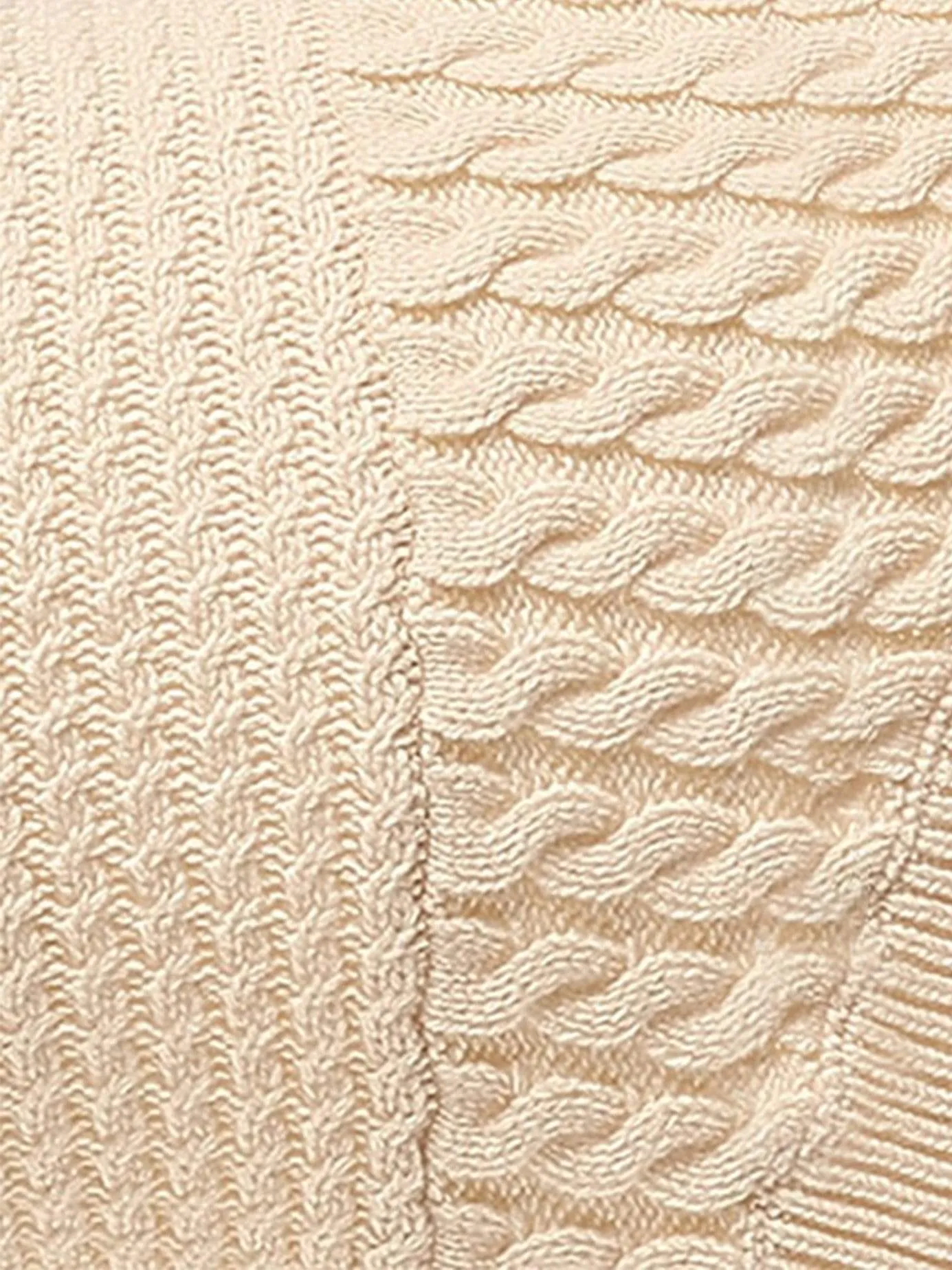 One-Shoulder Cable-Knit Sweater