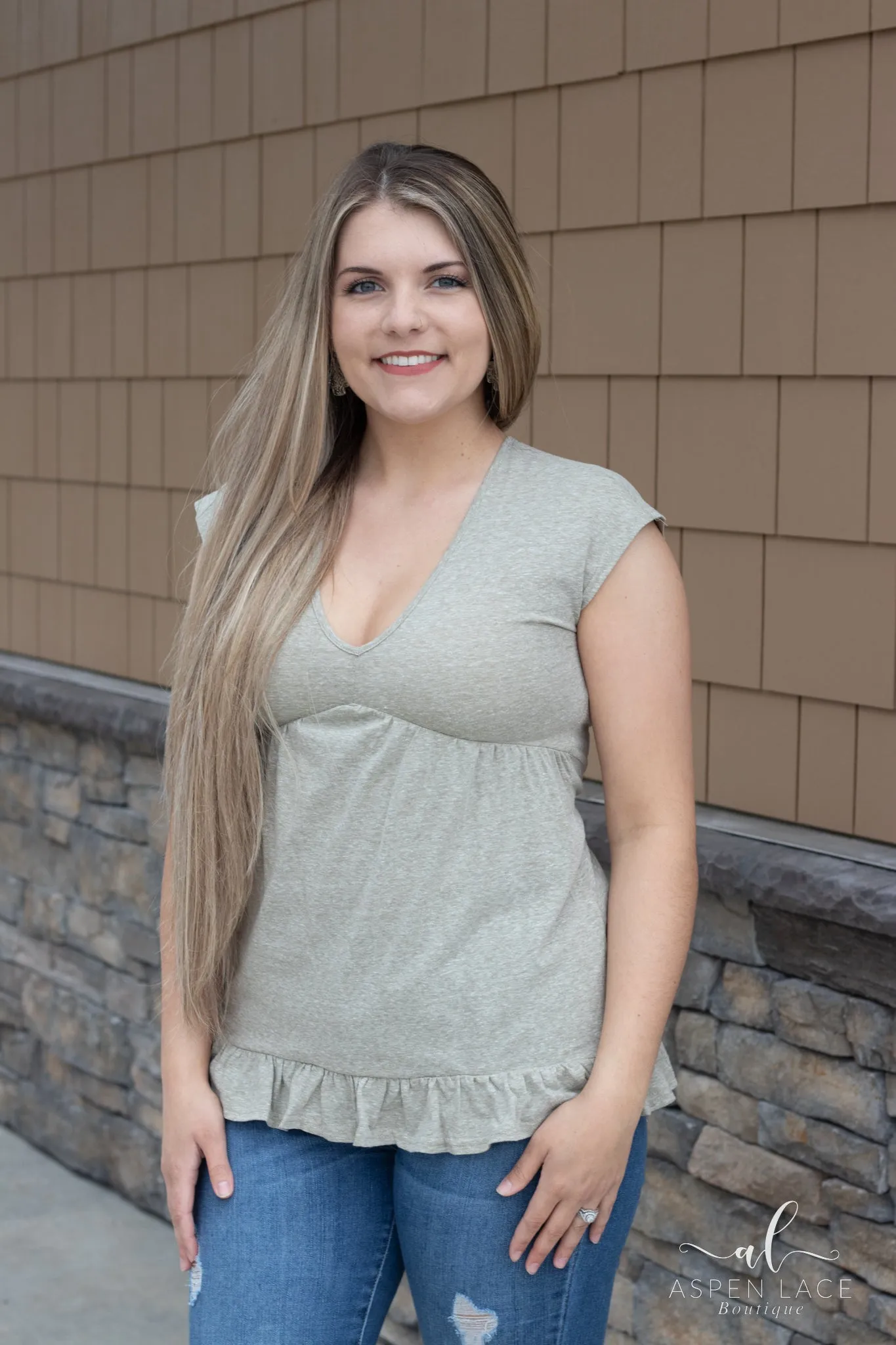 *Outlet* Emma Top (Light Olive)