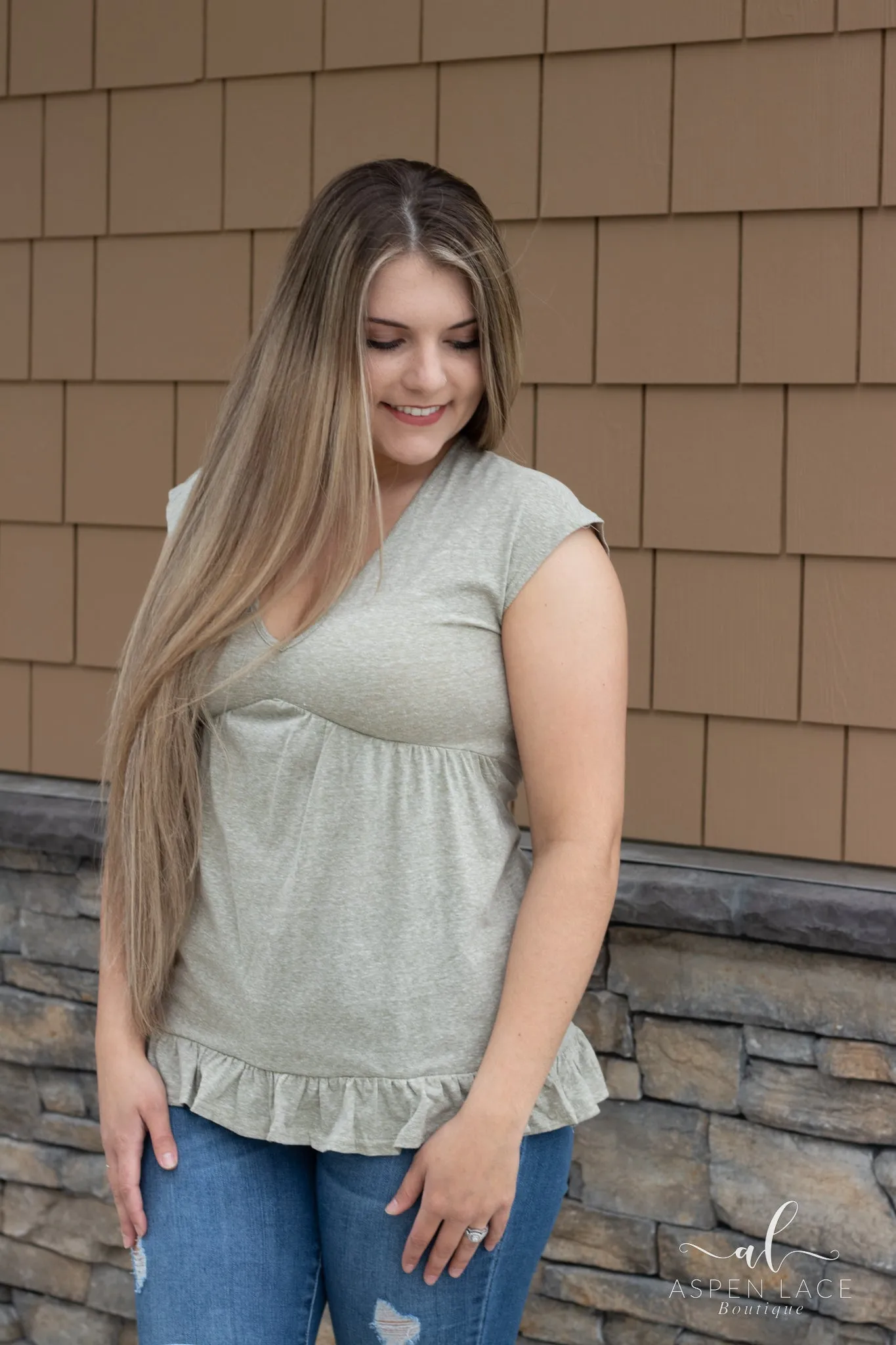 *Outlet* Emma Top (Light Olive)