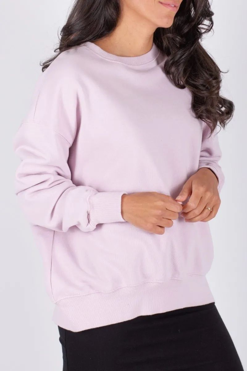 OVERSIZED CREWNECK SWEATSHIRT (LIGHT LILAC)
