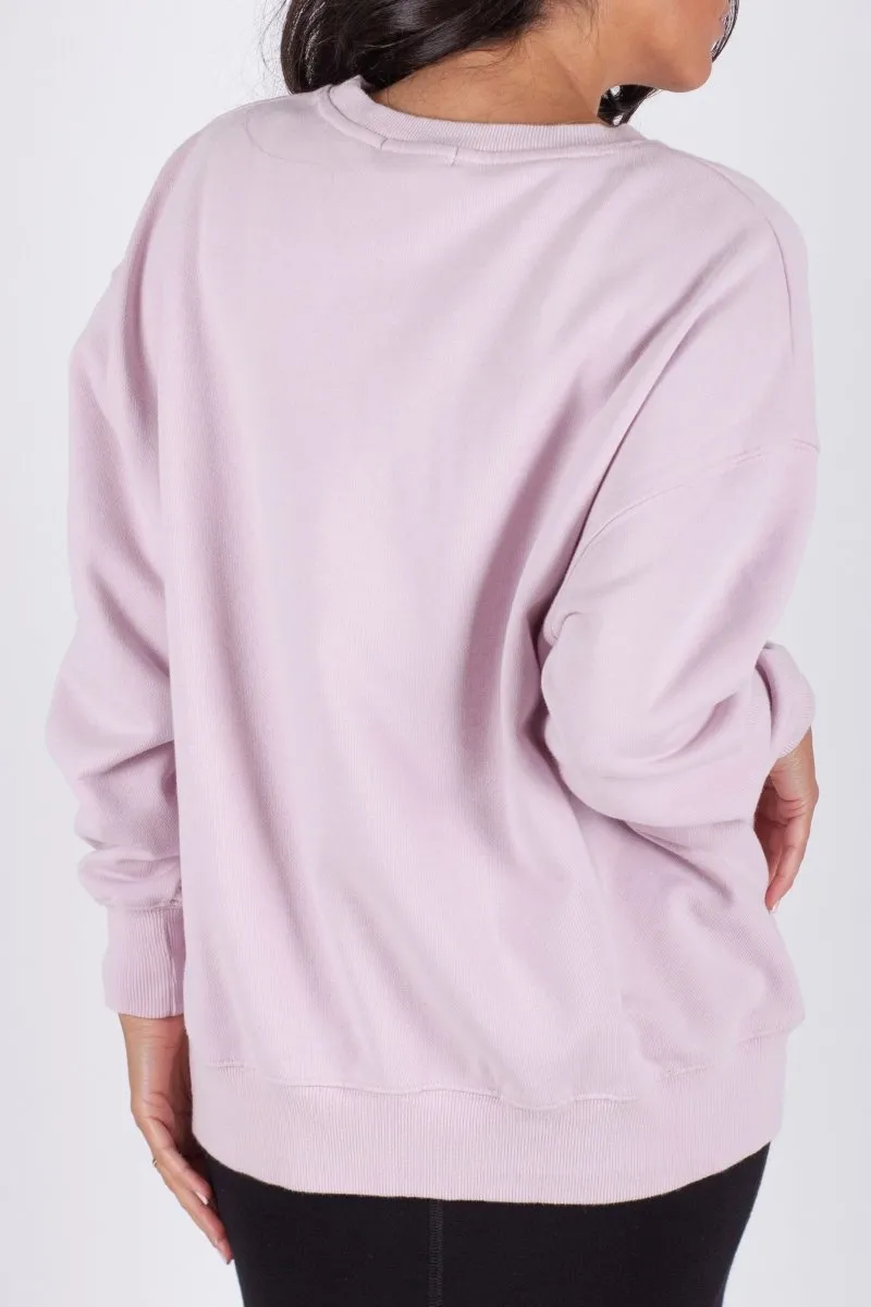 OVERSIZED CREWNECK SWEATSHIRT (LIGHT LILAC)