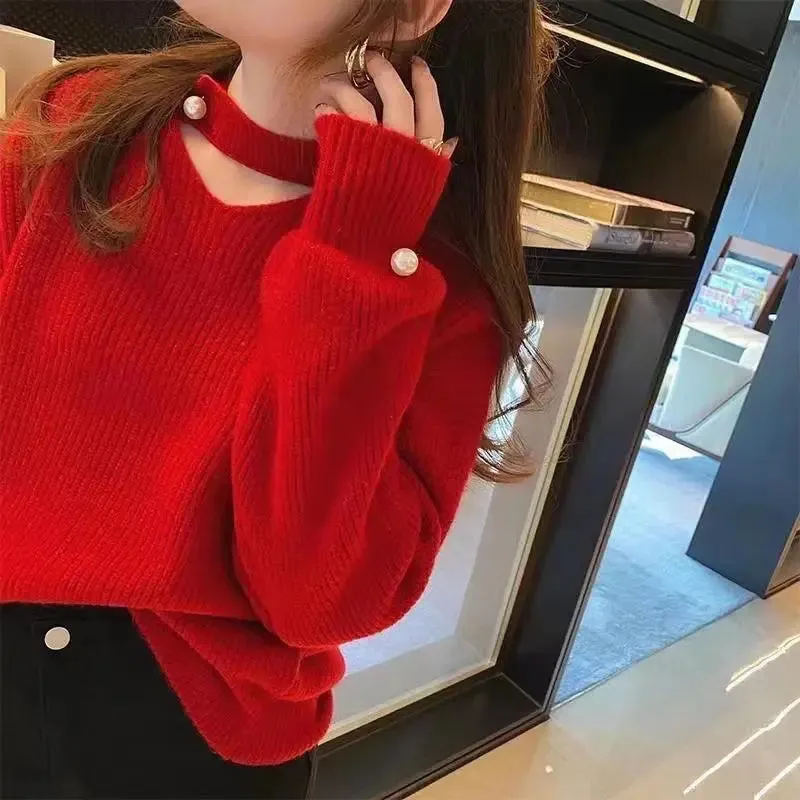 Pearl Full Sleeved Loose Knit Sweater