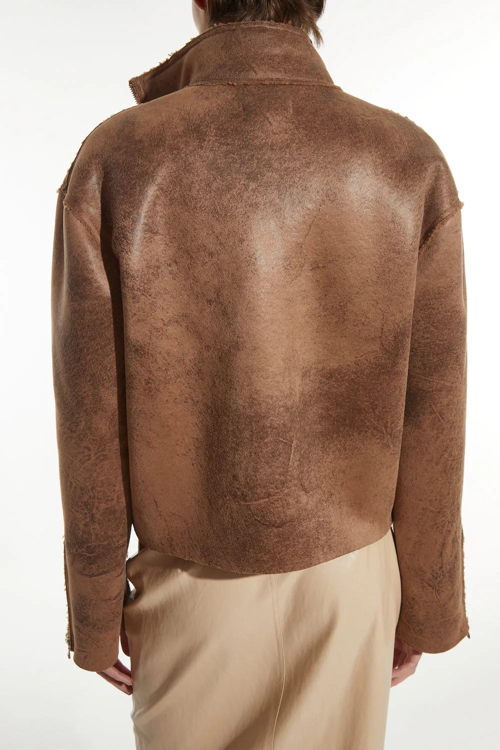 Phoebe Faux Sherpa Jacket, Camel