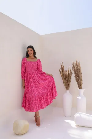 PINK BUTTA COTTON MAXI