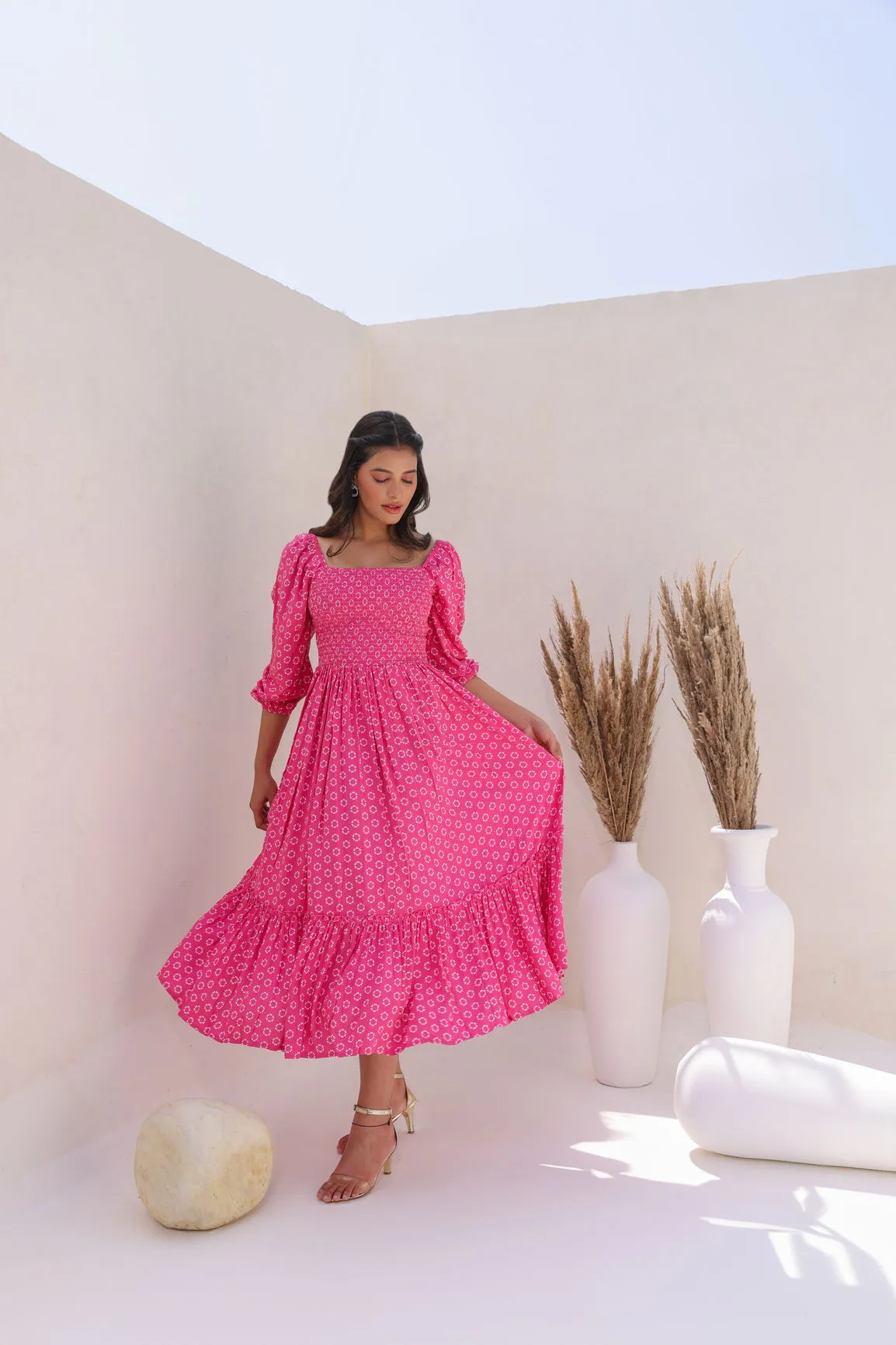 PINK BUTTA COTTON MAXI