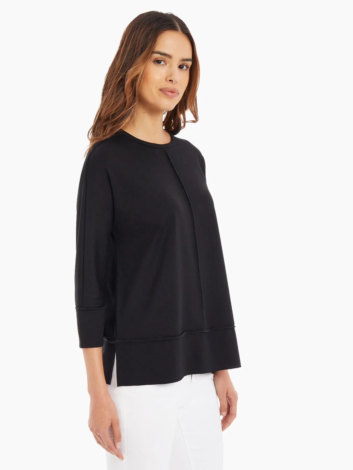 Plus Size Seam Detail Dolman Tunic