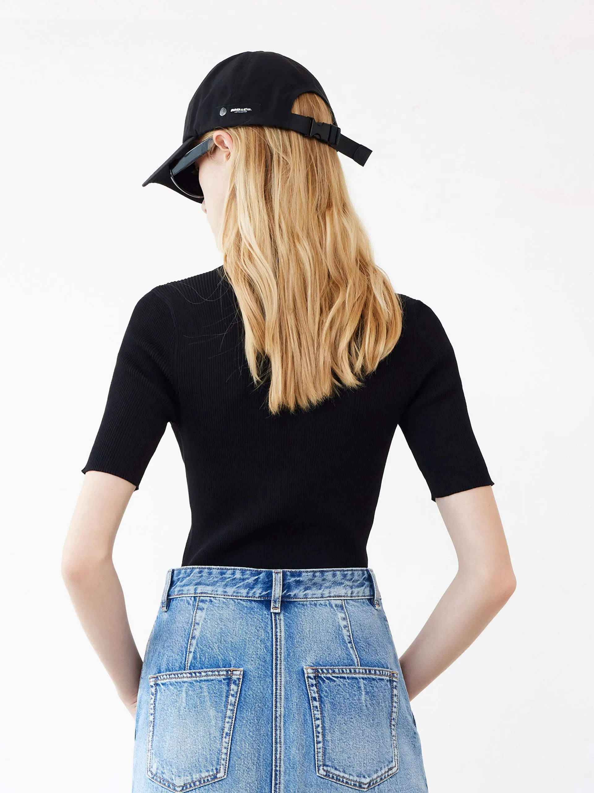 Polo Style Knit Top