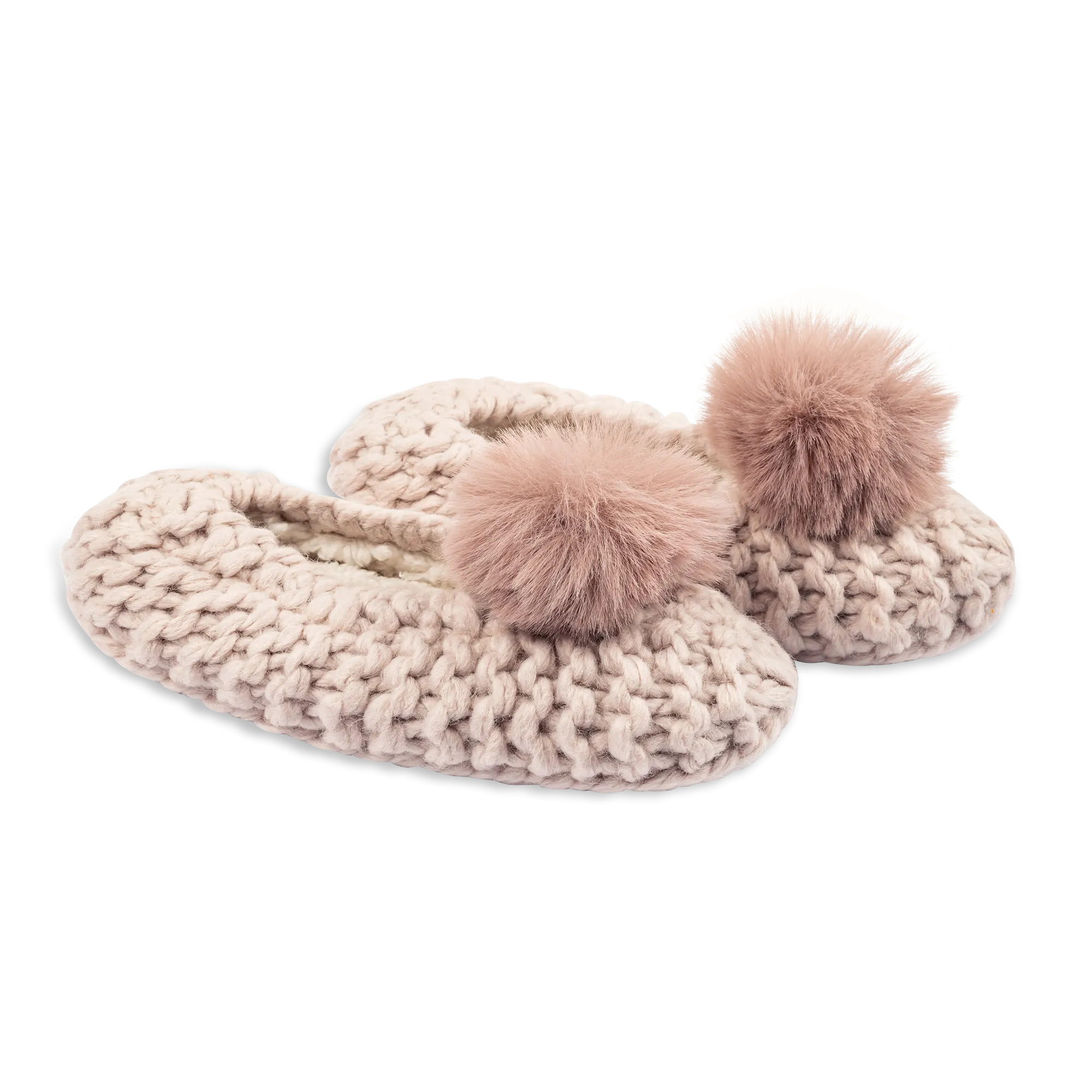 Popcorn Pom Pom Ballerina Slippers