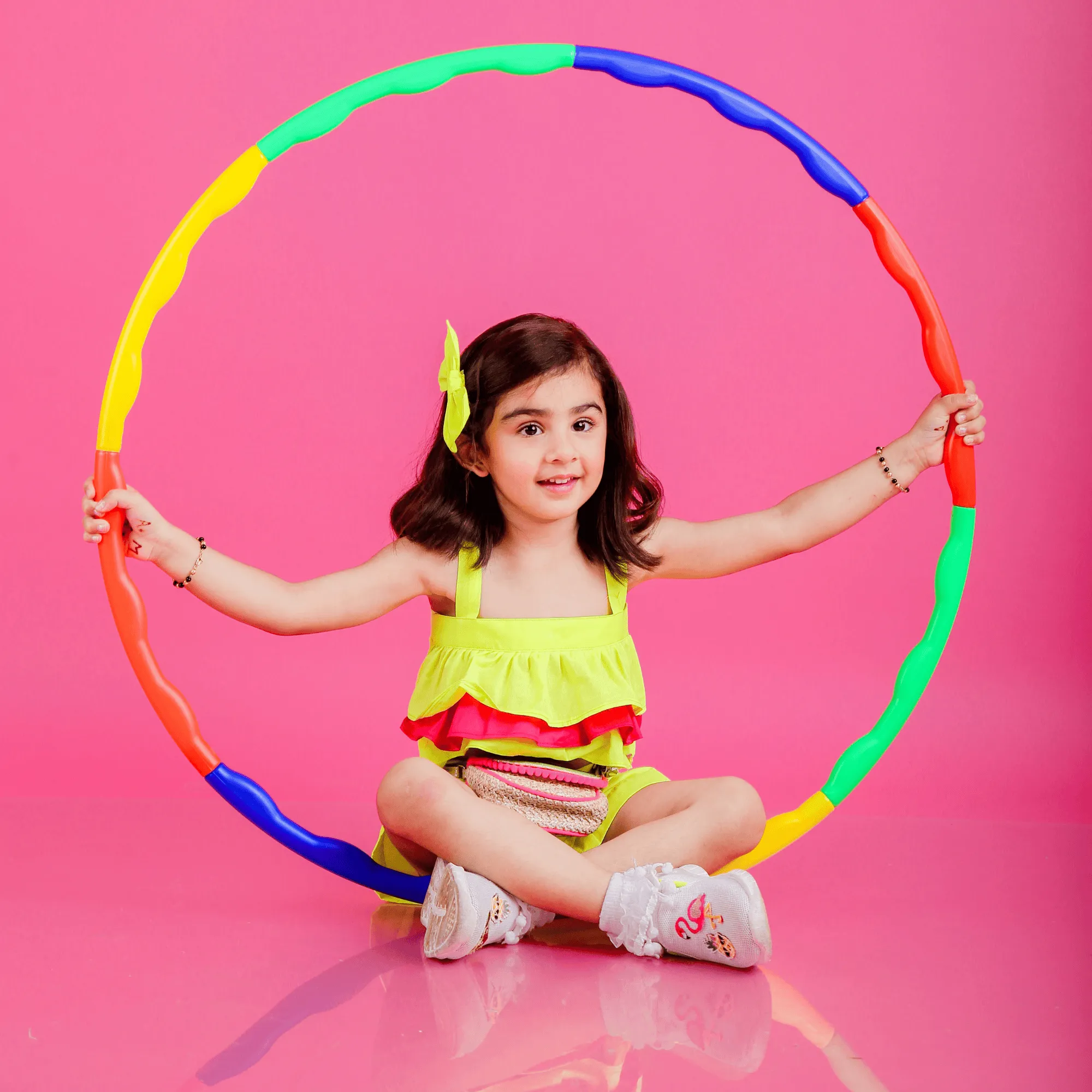 Pre-Order:  Neon Crop Top with Shorts