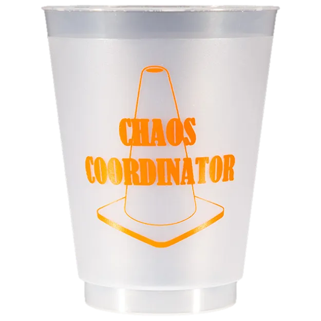 Pre-Printed Frost-Flex Cups<br> Chaos Coordinator (neon orange)
