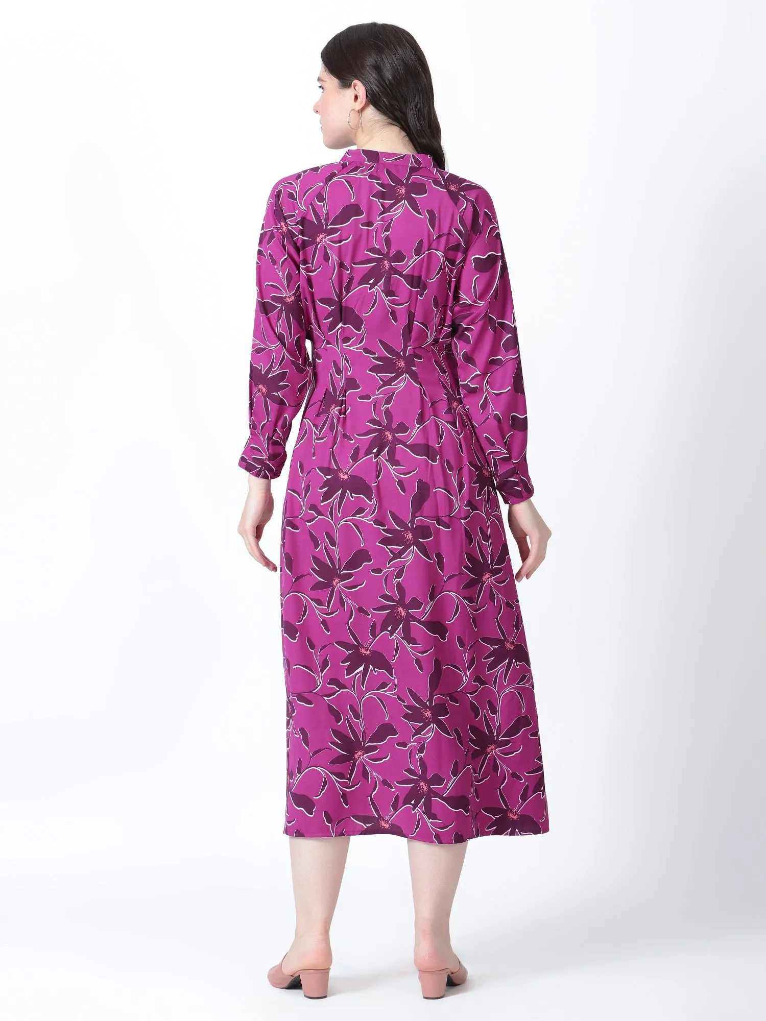 Purple Petal Dream Floral Maxi Dress