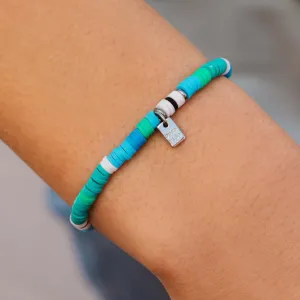 Rainforest Heshi Bead Stretch Bracelet