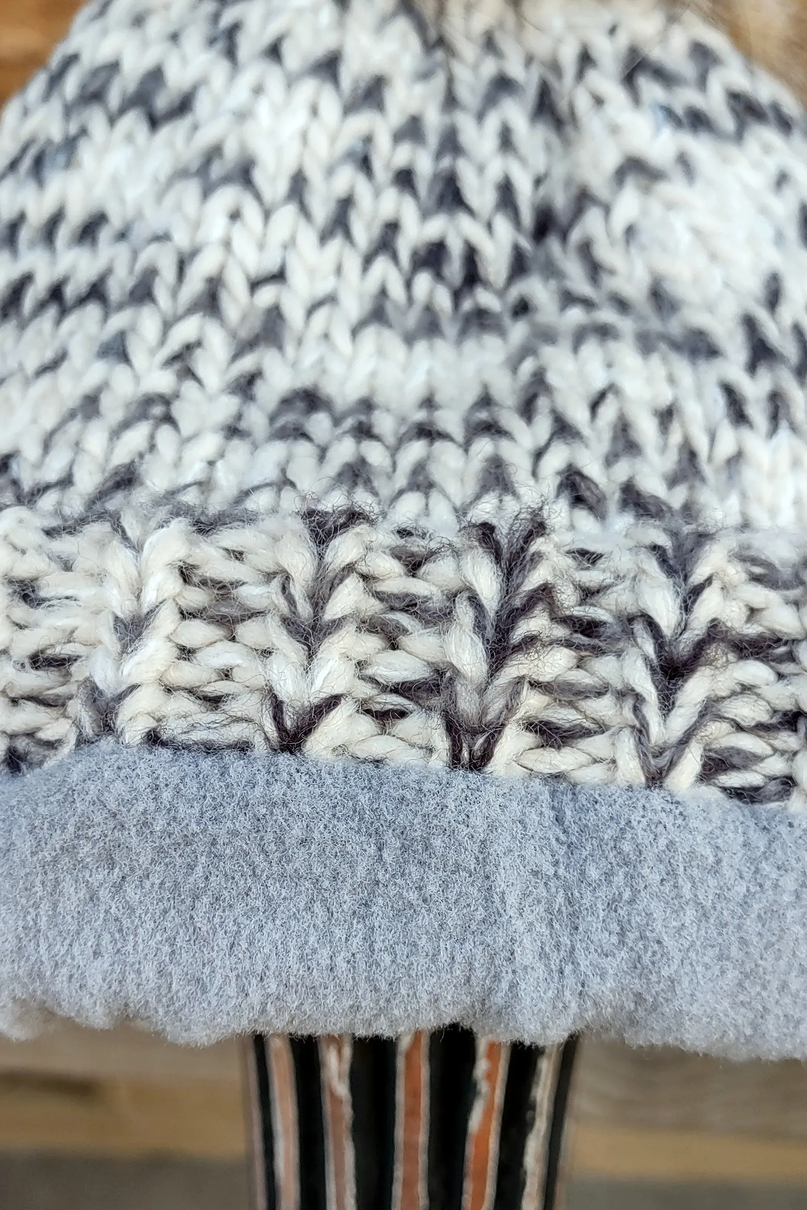 Red Buffalo Plaid Fur Pom Beanie