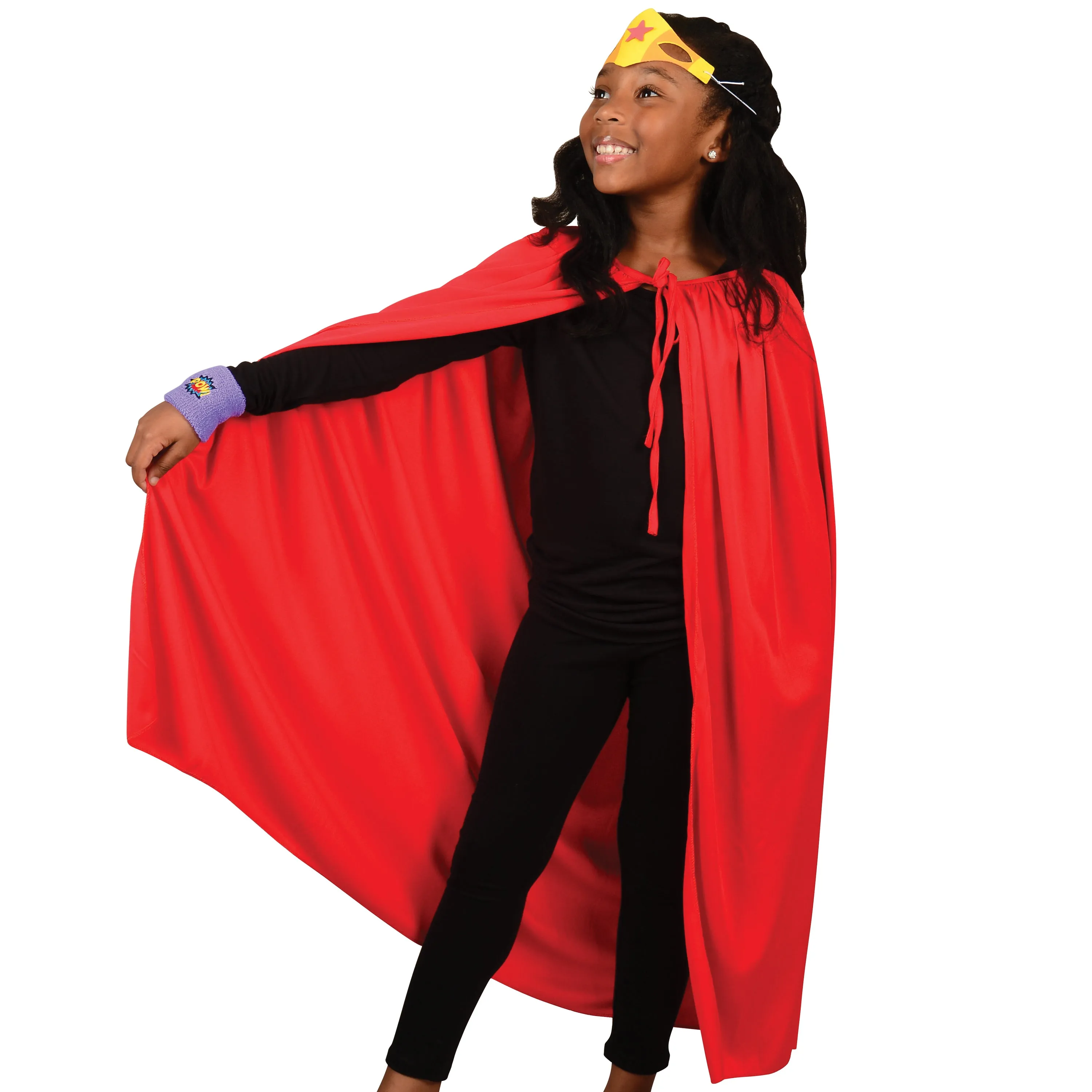 Red Super Hero Cape - 36 inch Long Costume Accessory