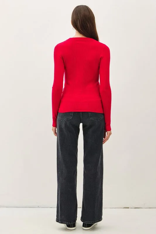 Riley Ribbed Sweater Top