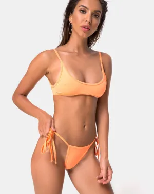 Riskita Bikini Top in Highlighter Orange