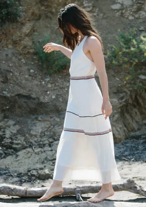 Rosie Embroidered Tiered Maxi