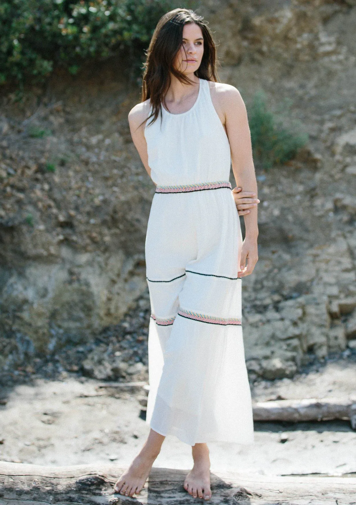 Rosie Embroidered Tiered Maxi