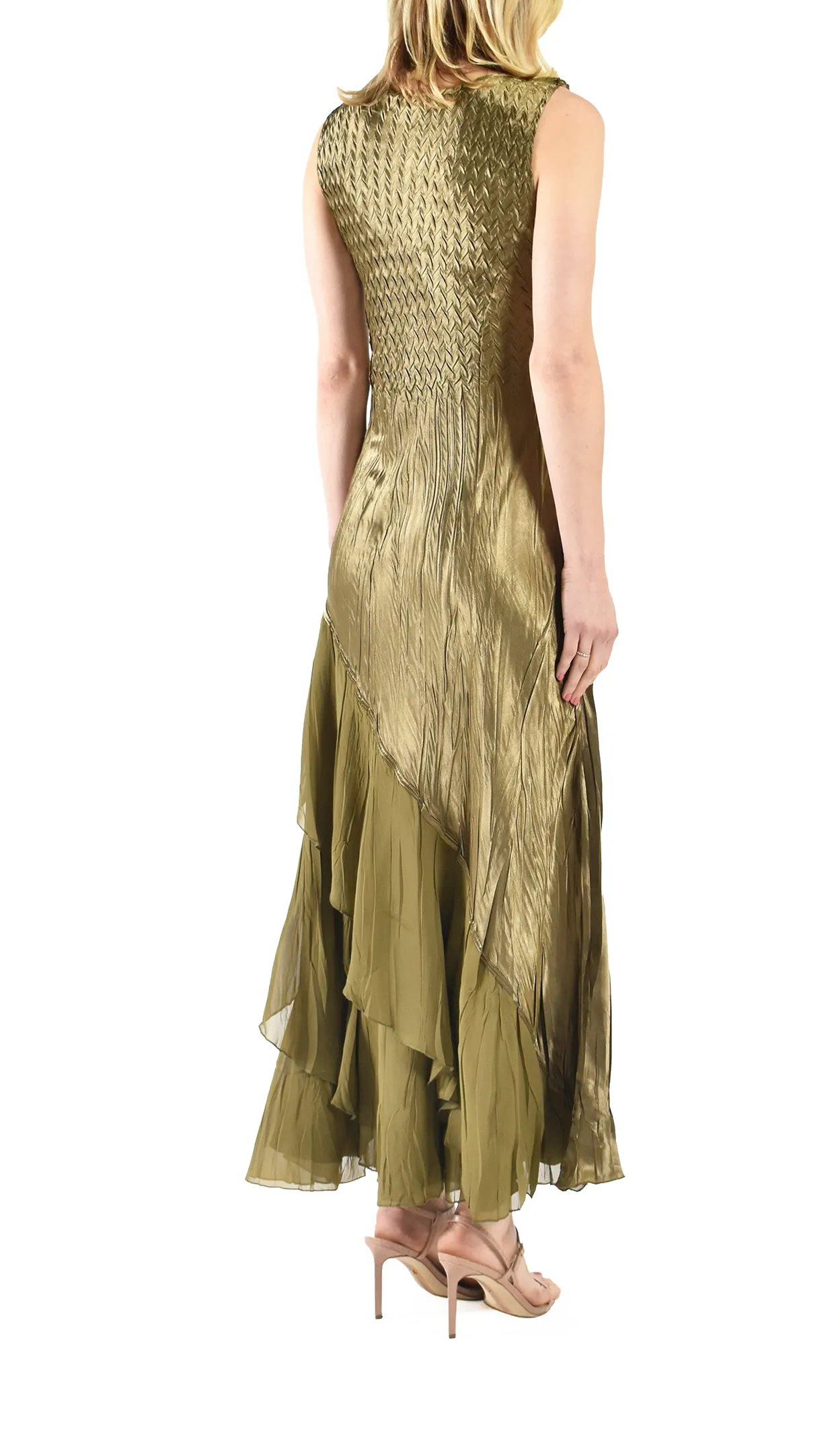 Ruffle Trimmed Gown