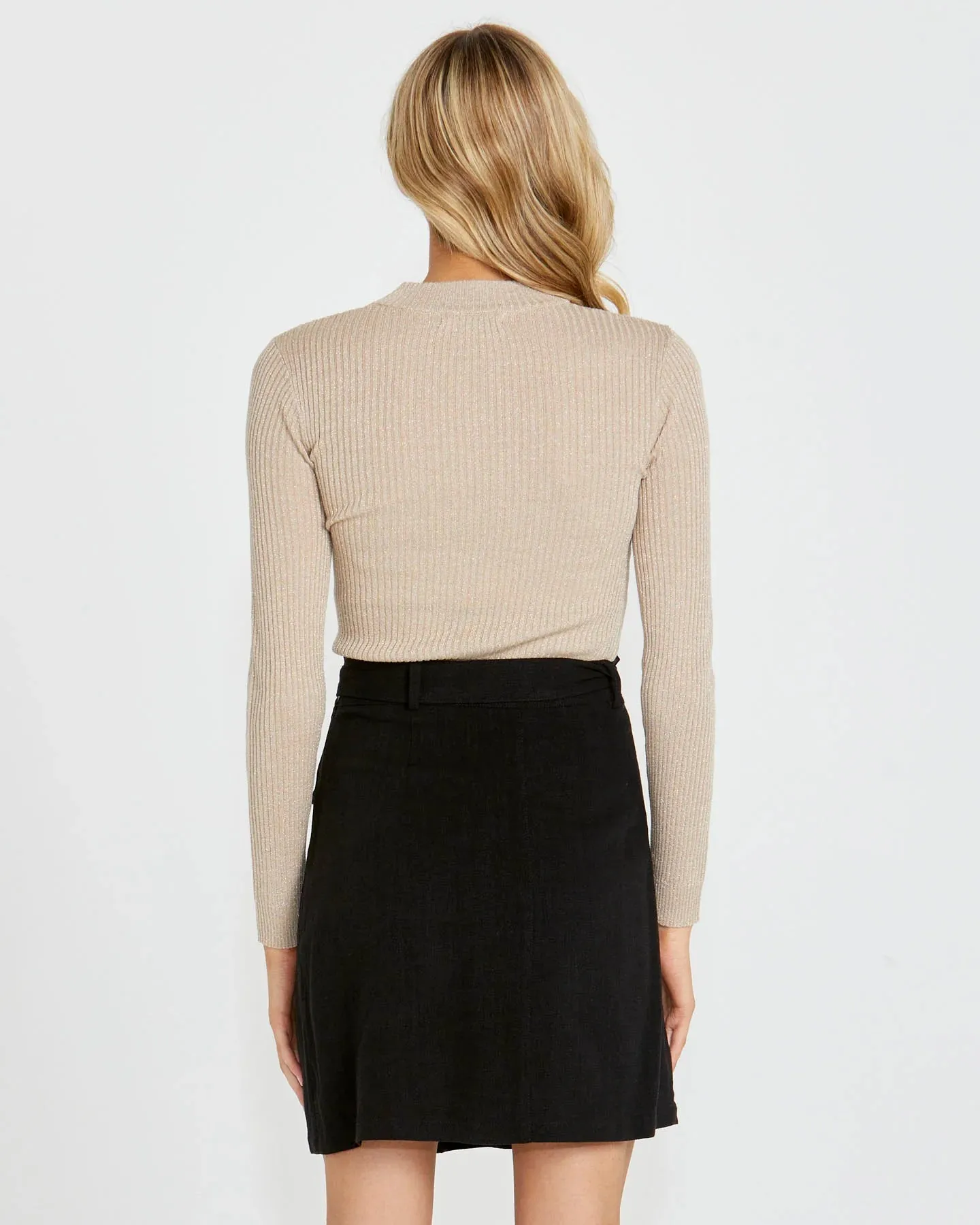 Sass Madeline Lurex Knit Top