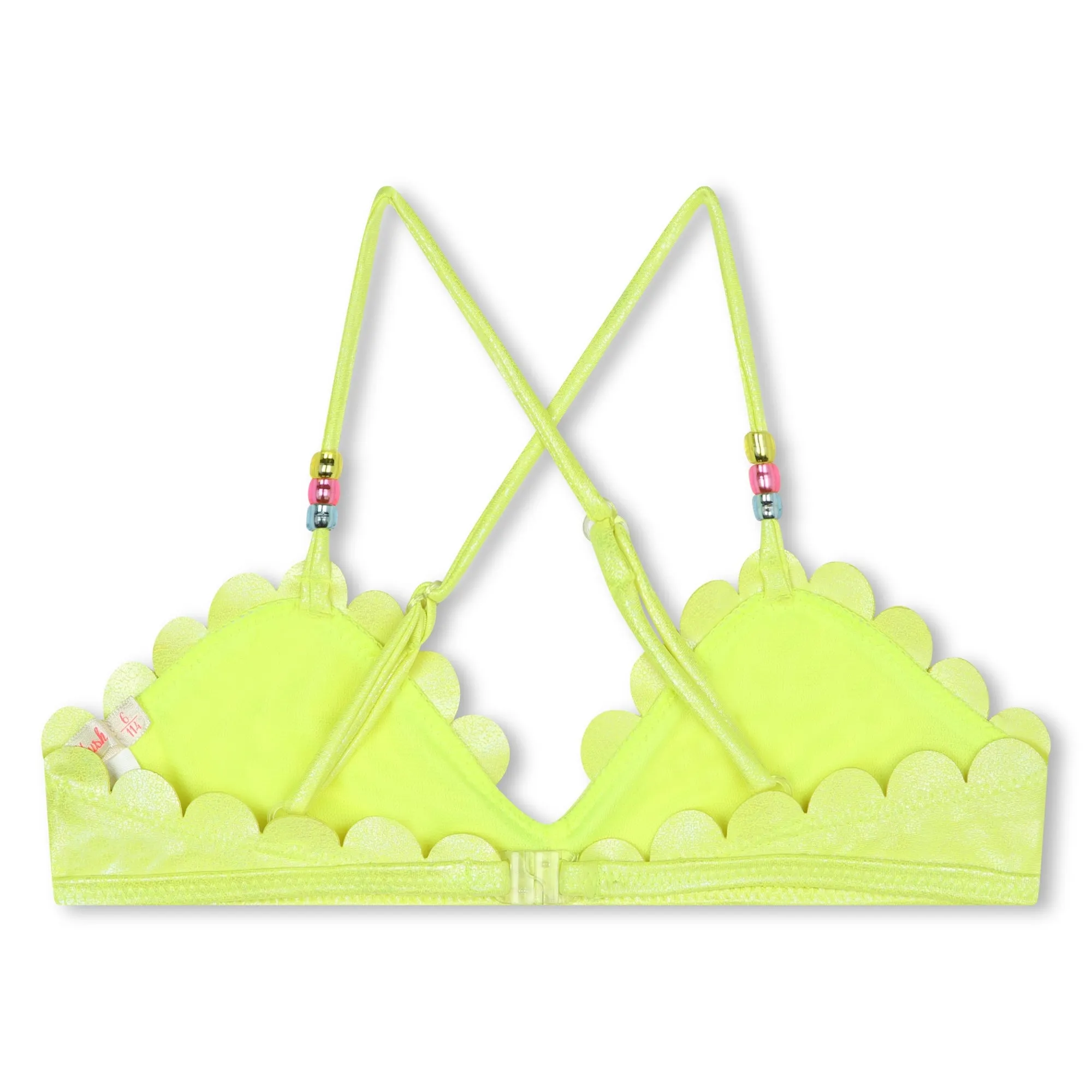 Scalloped Trim Beaded Straps Bikini