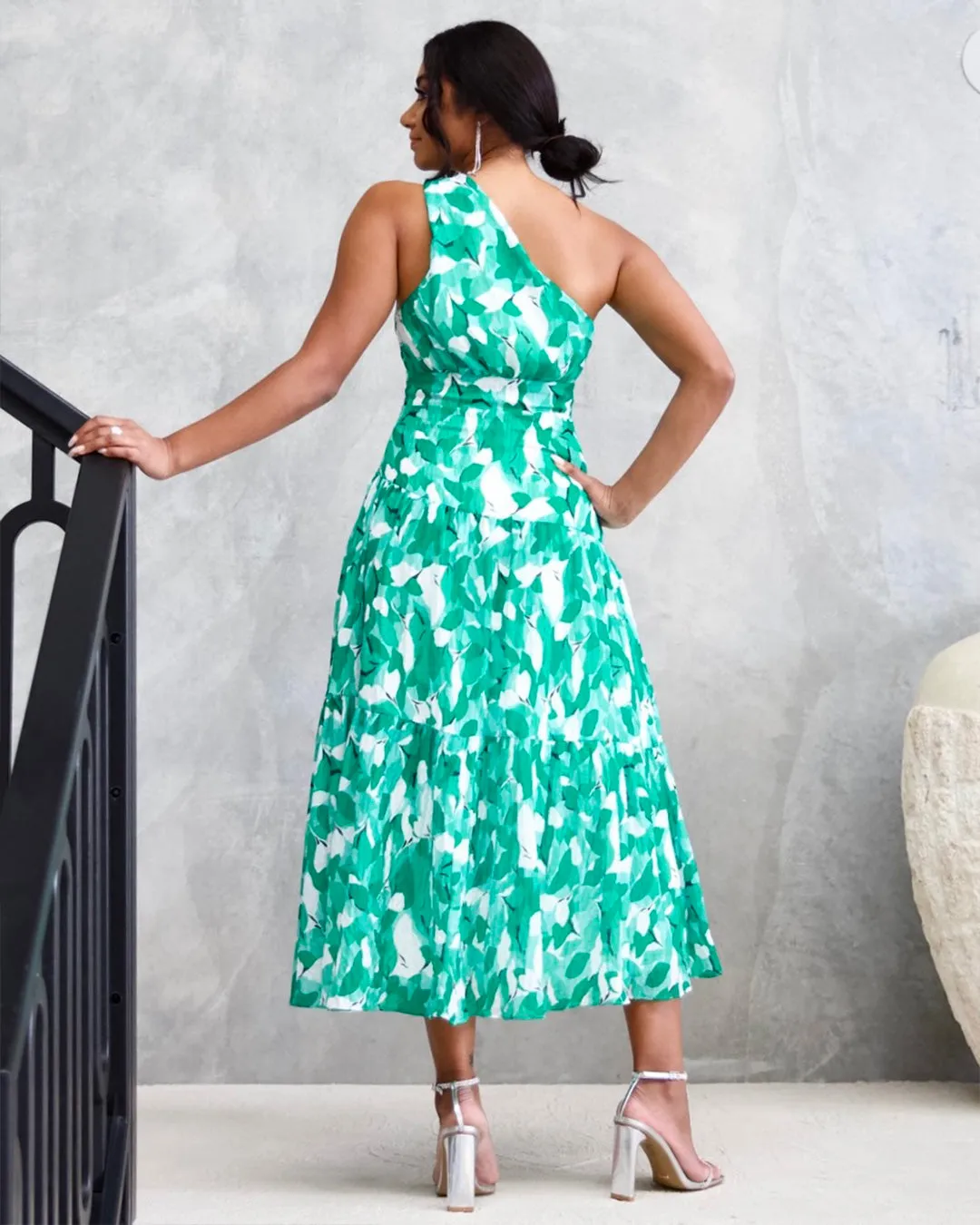 Siena Maxi Dress - Green Print
