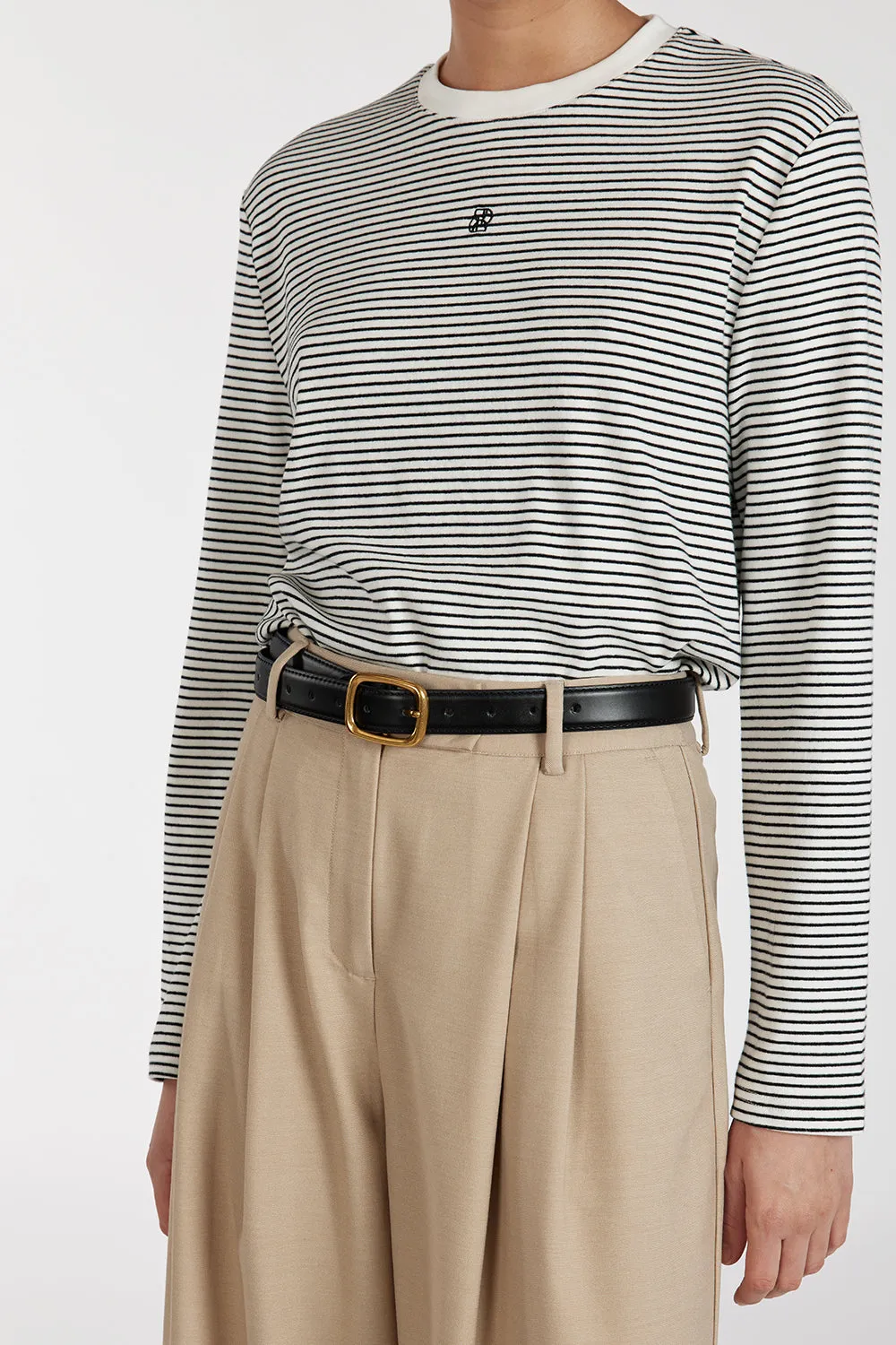 SIGNATURE WHITE STRIPE LONG SLEEVE TEE