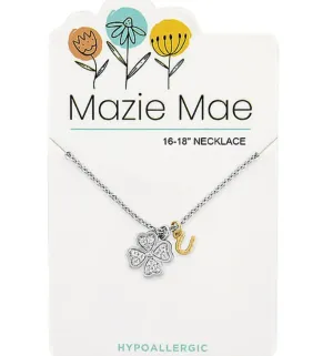Silver CZ Clover & Horseshoe Mazie Mae Necklace