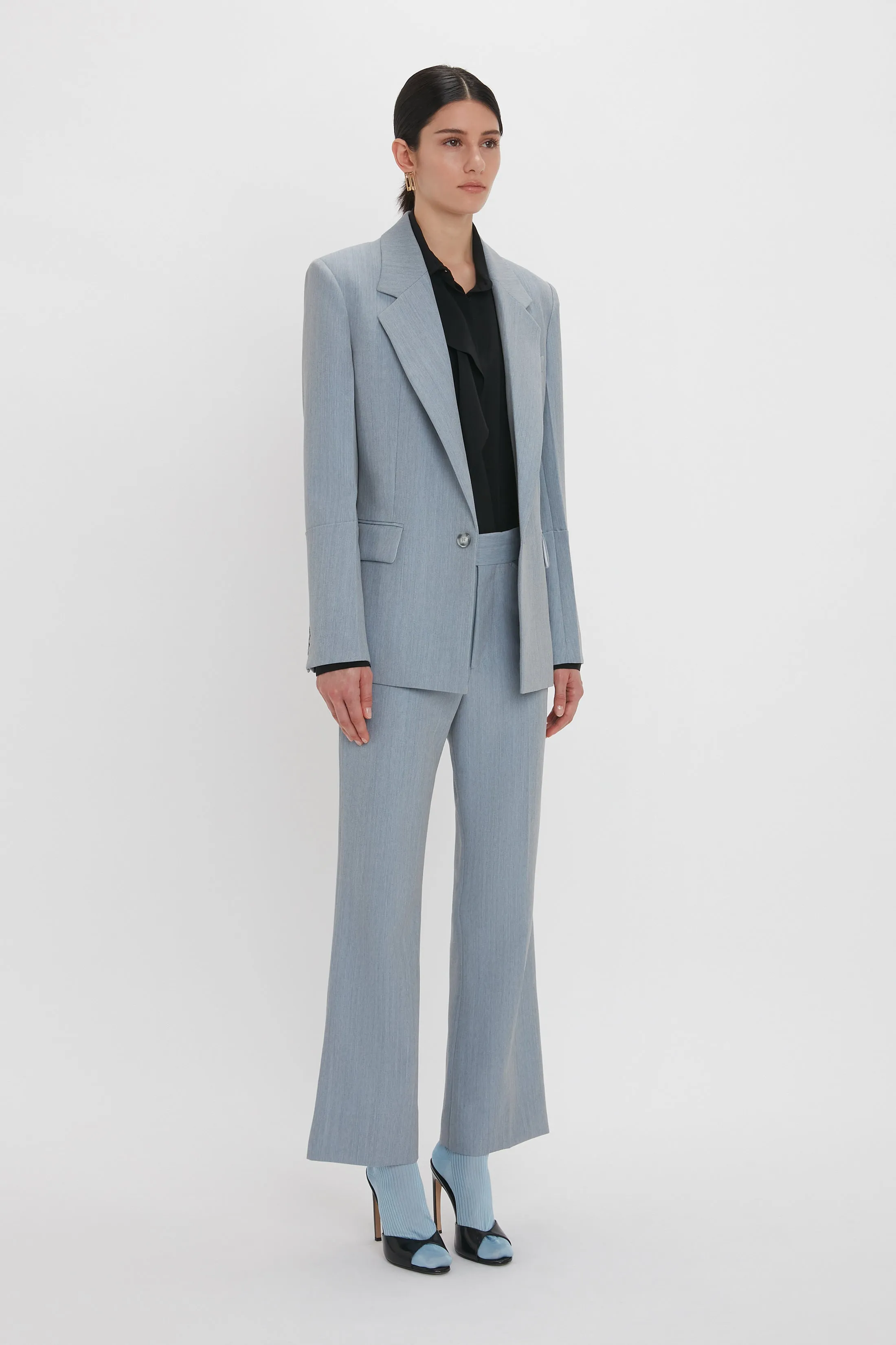 Sleeve Detail Patch Pocket Jacket In Marina
