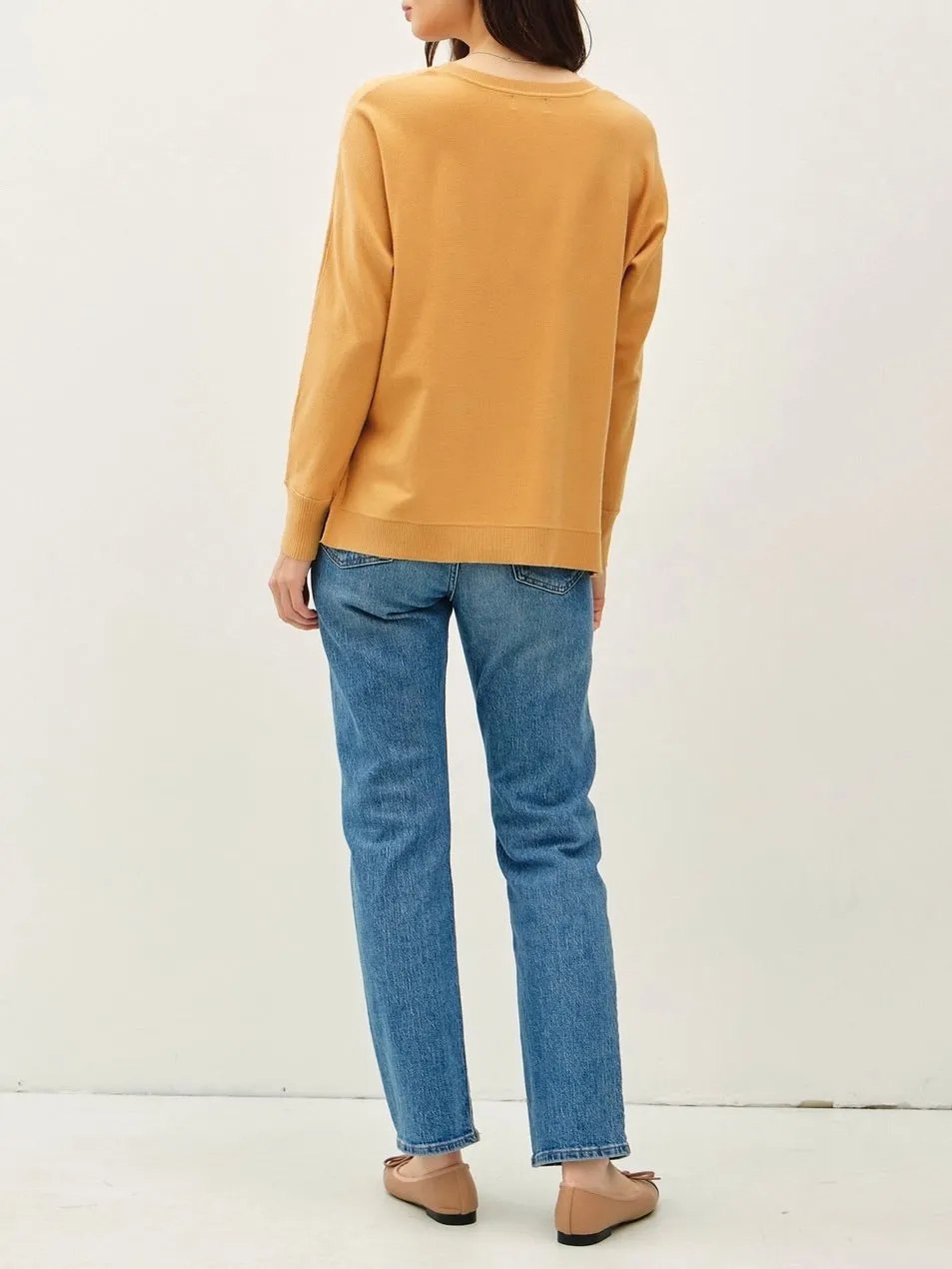 Soft Classic Cut Sweater - Mustard