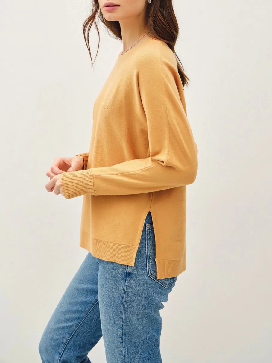 Soft Classic Cut Sweater - Mustard