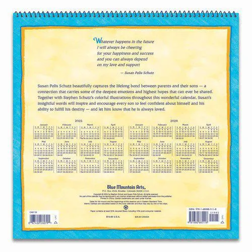 Son, You Are a Gift in My Life 2025 Calendar