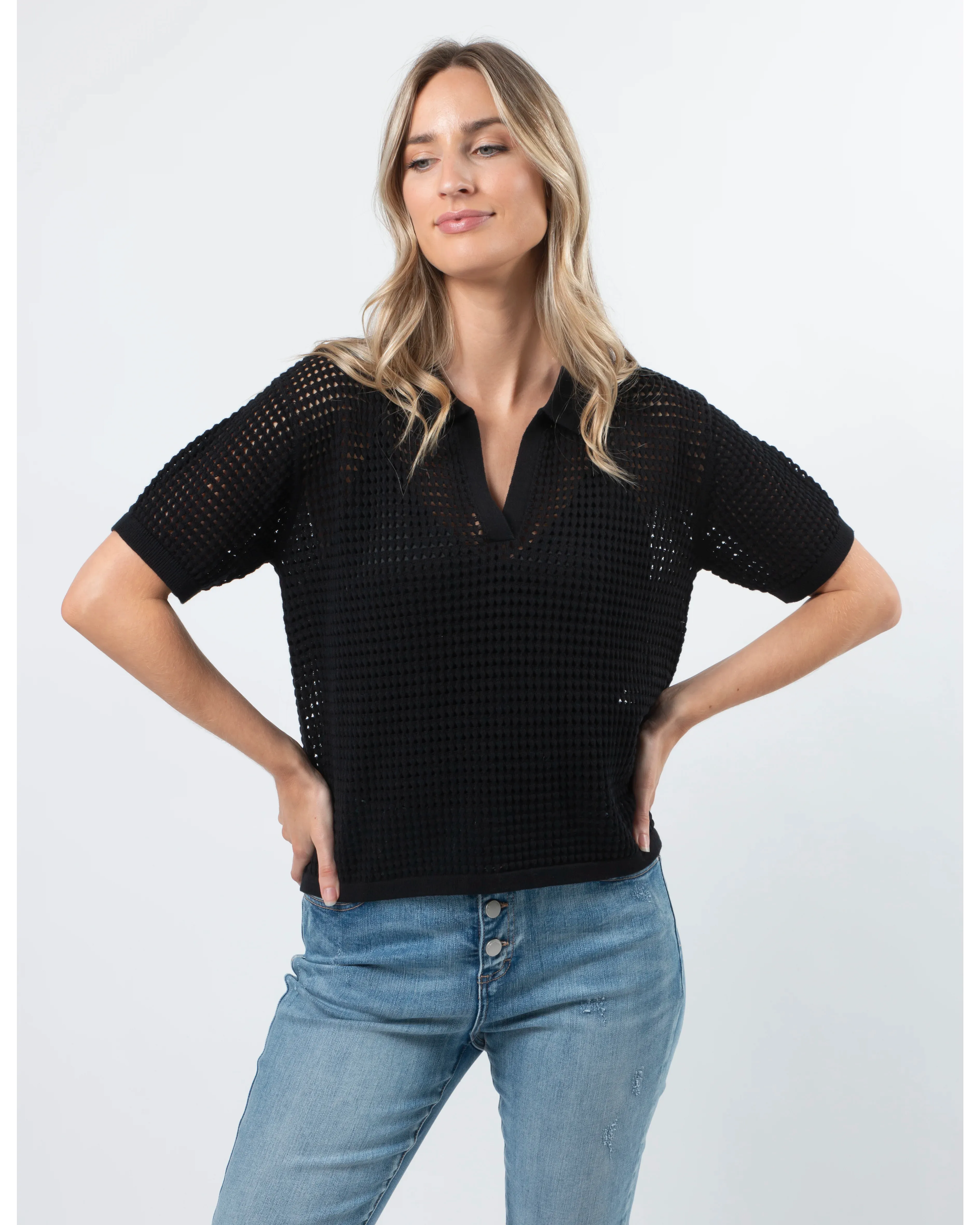 Stella and Gemma Jonah Knit Top Black